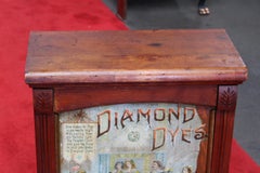 Early 1900s Diamond Dyes Lithograph Display Cabinet