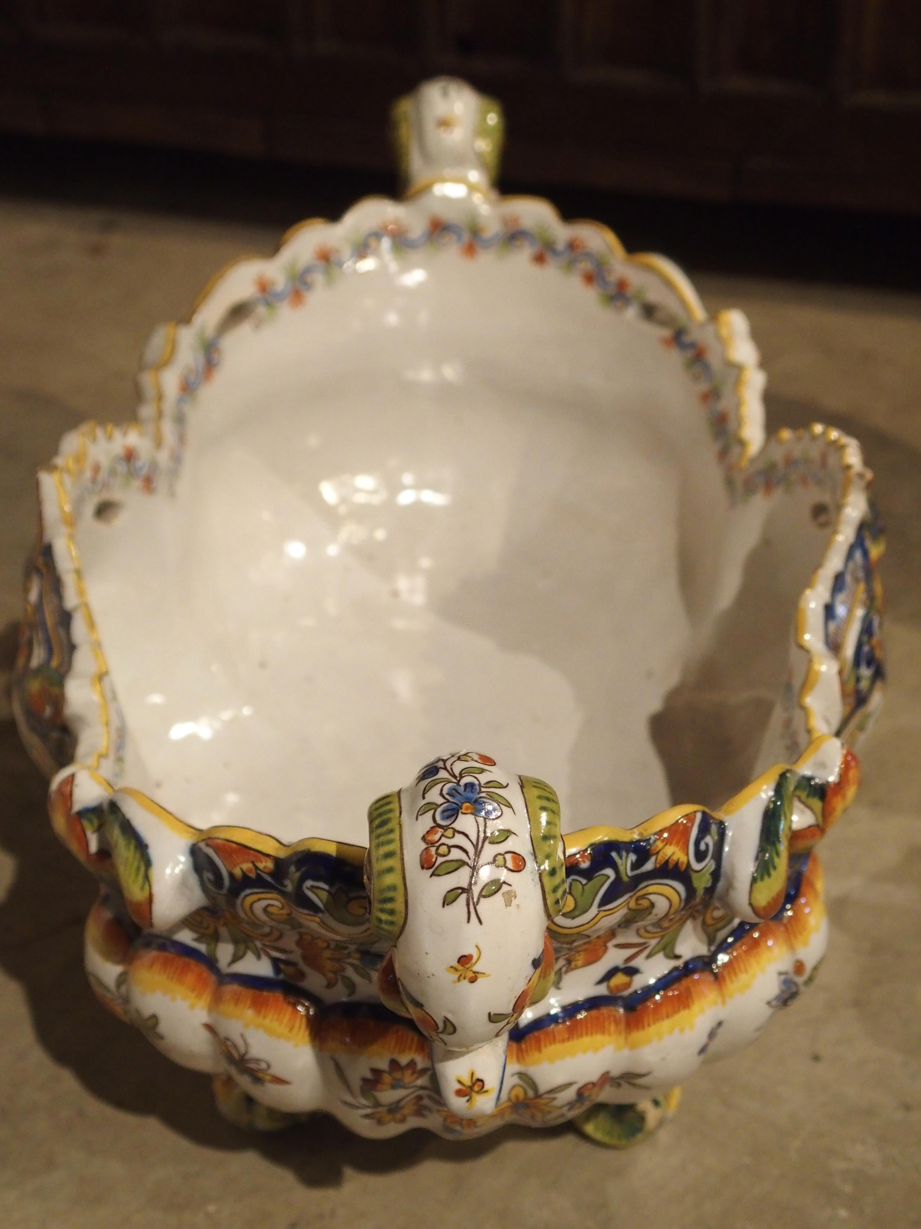 Early 1900s Faience Group from Rouen France 6