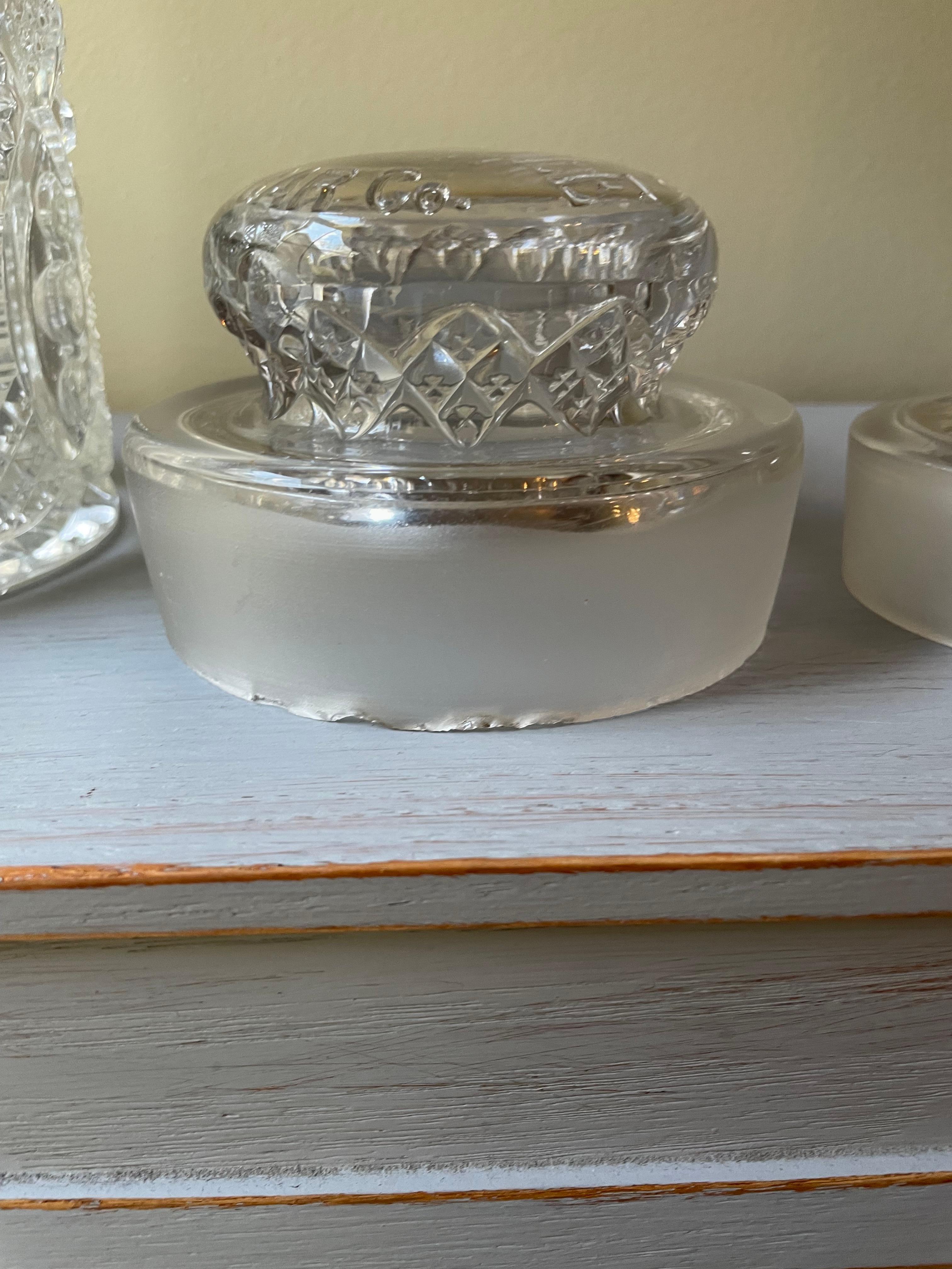 vintage glass humidor jar