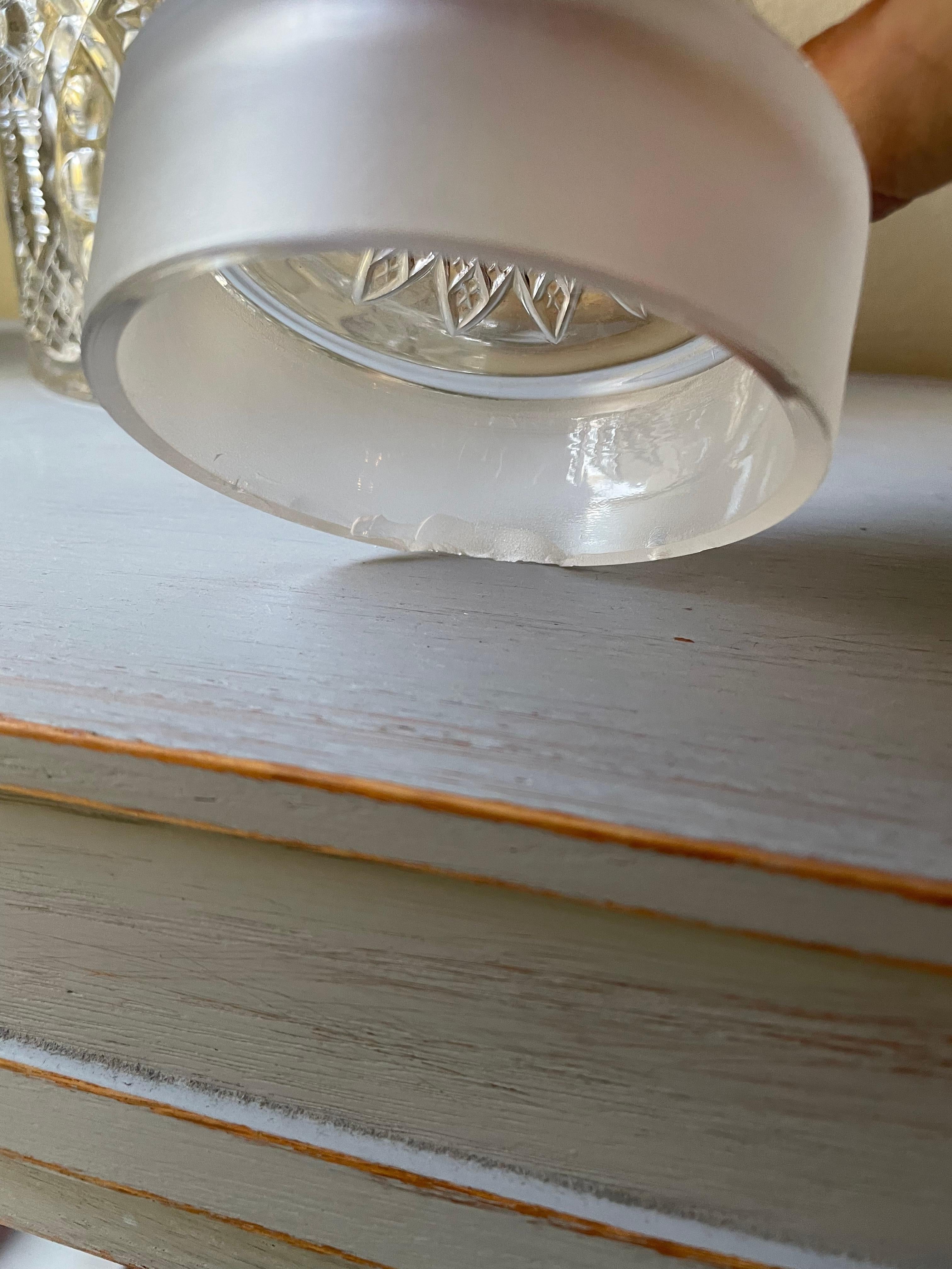 20th Century Early 1900s F.R. Rice Mercantile Cigar Co. Pressed Glass Humidors, Set of 2