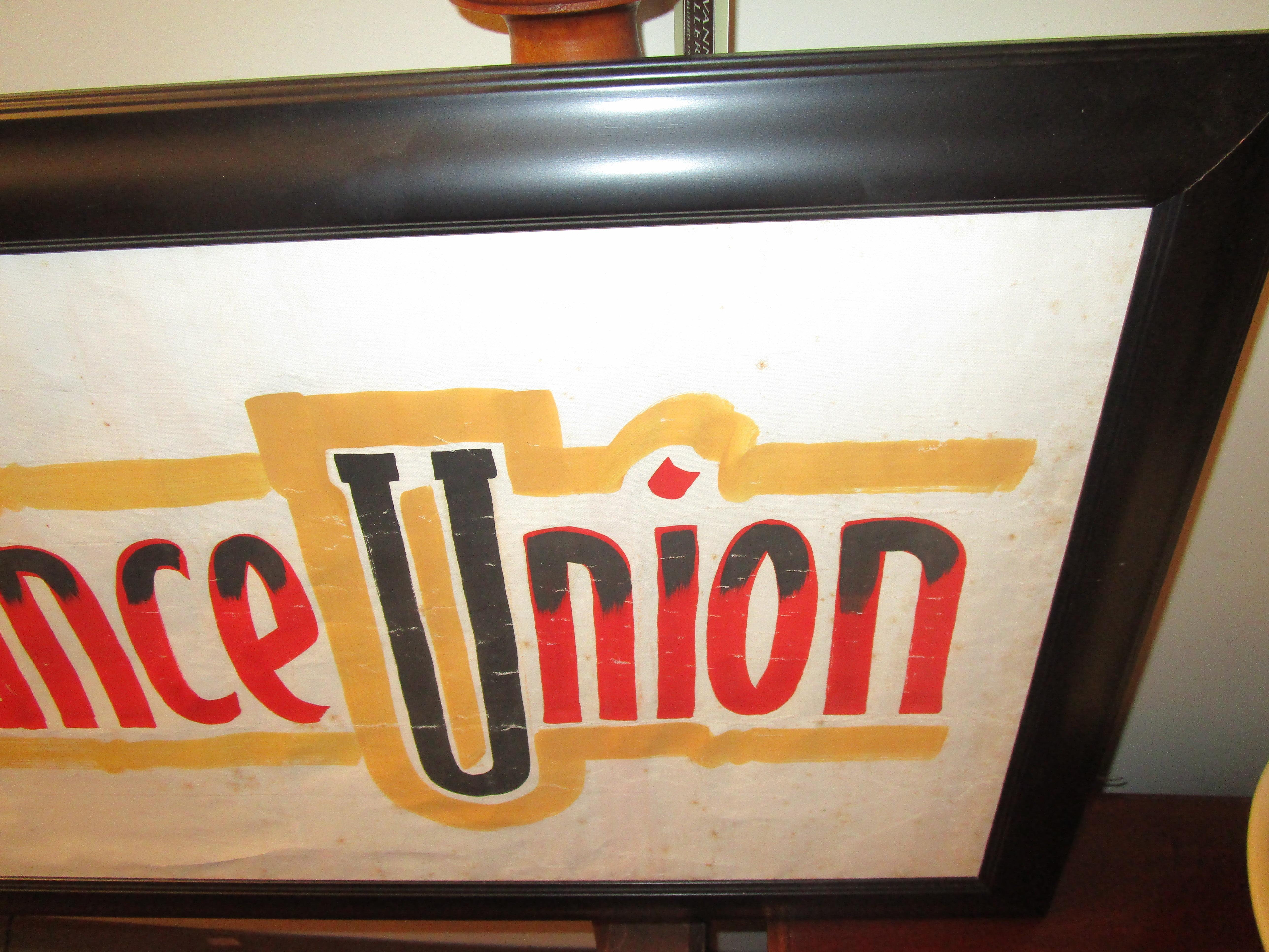 20th Century Early 1900s Framed Oilcloth Temperance Sign from the Woman's Christian Union