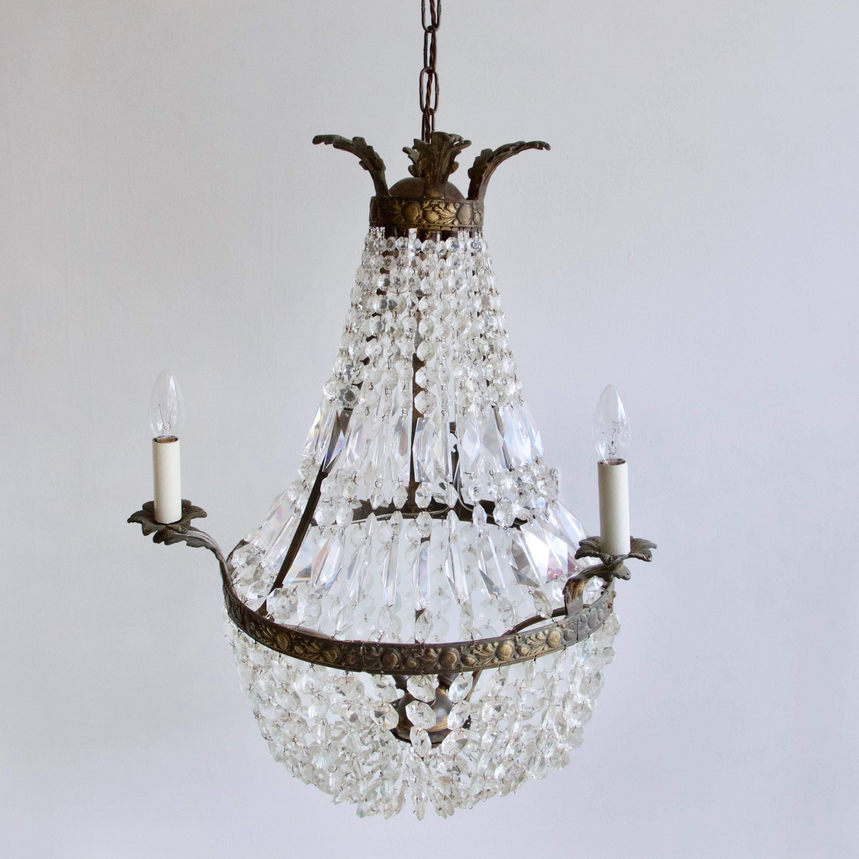 Early 1900s French Balloon Chandelier In Good Condition In Stockport, GB