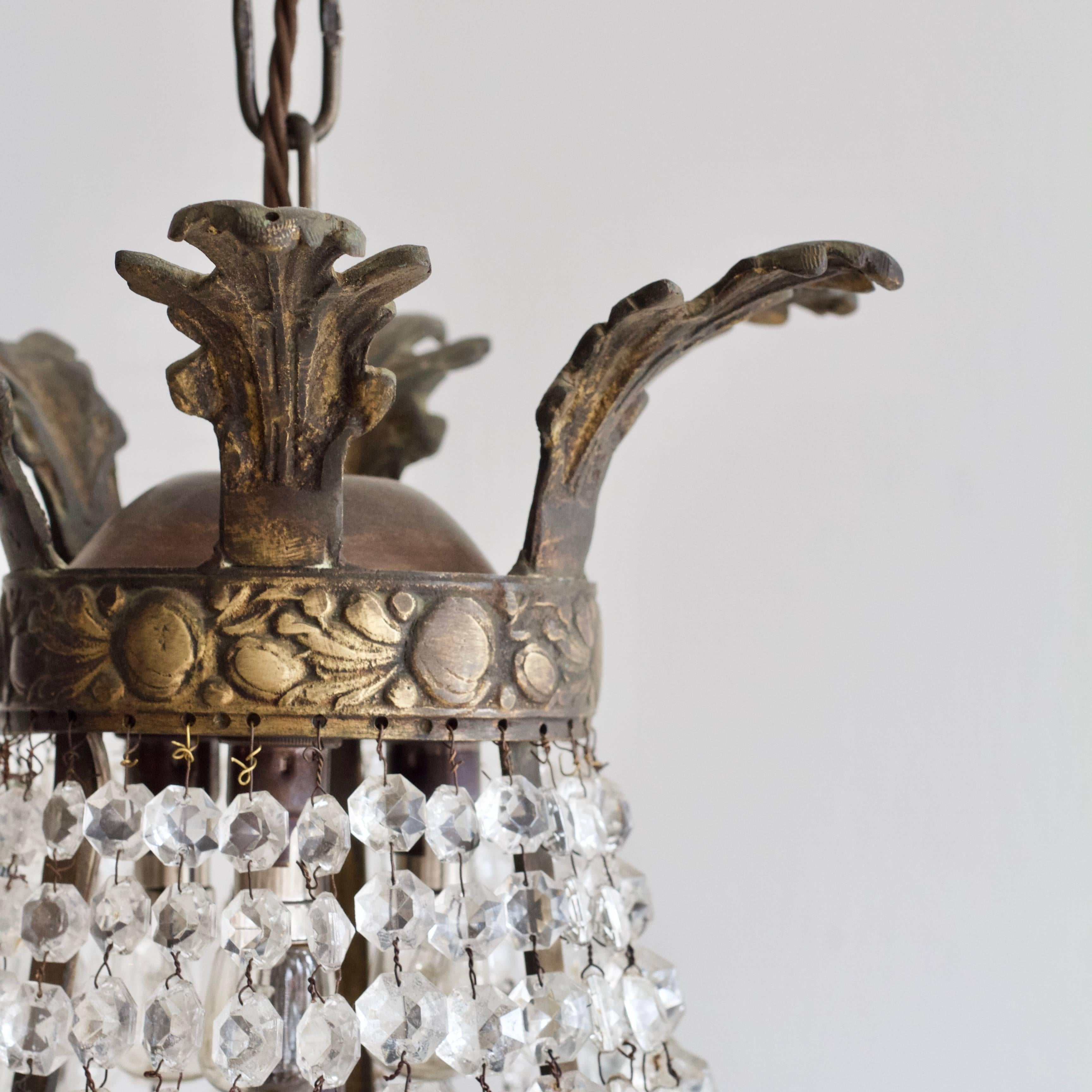 Early 1900s French Balloon Chandelier 3