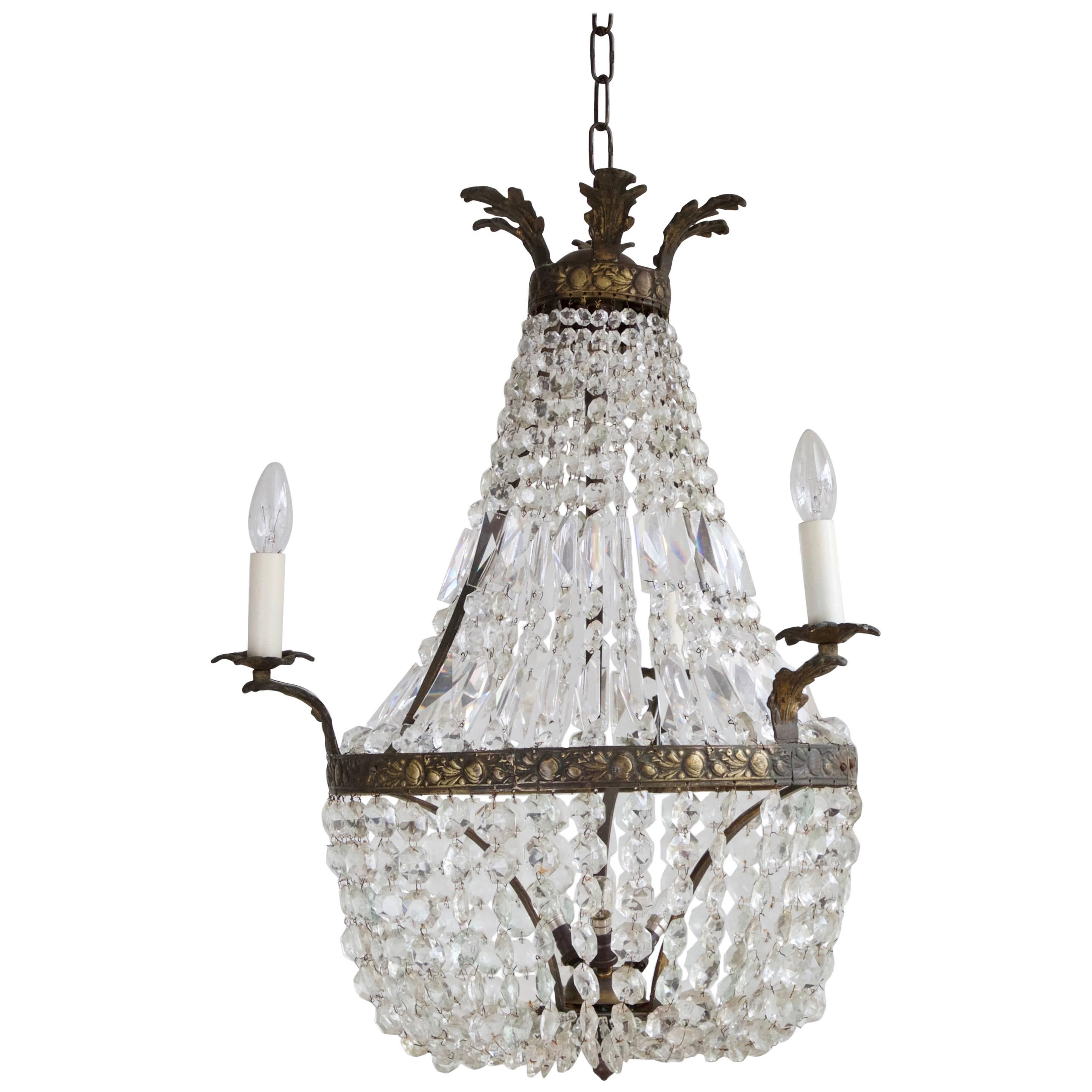 Early 1900s French Balloon Chandelier