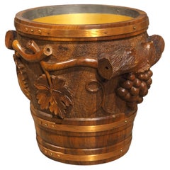 Early 1900s French Black Forest Style Champagne Bucket, Signed Boutillon