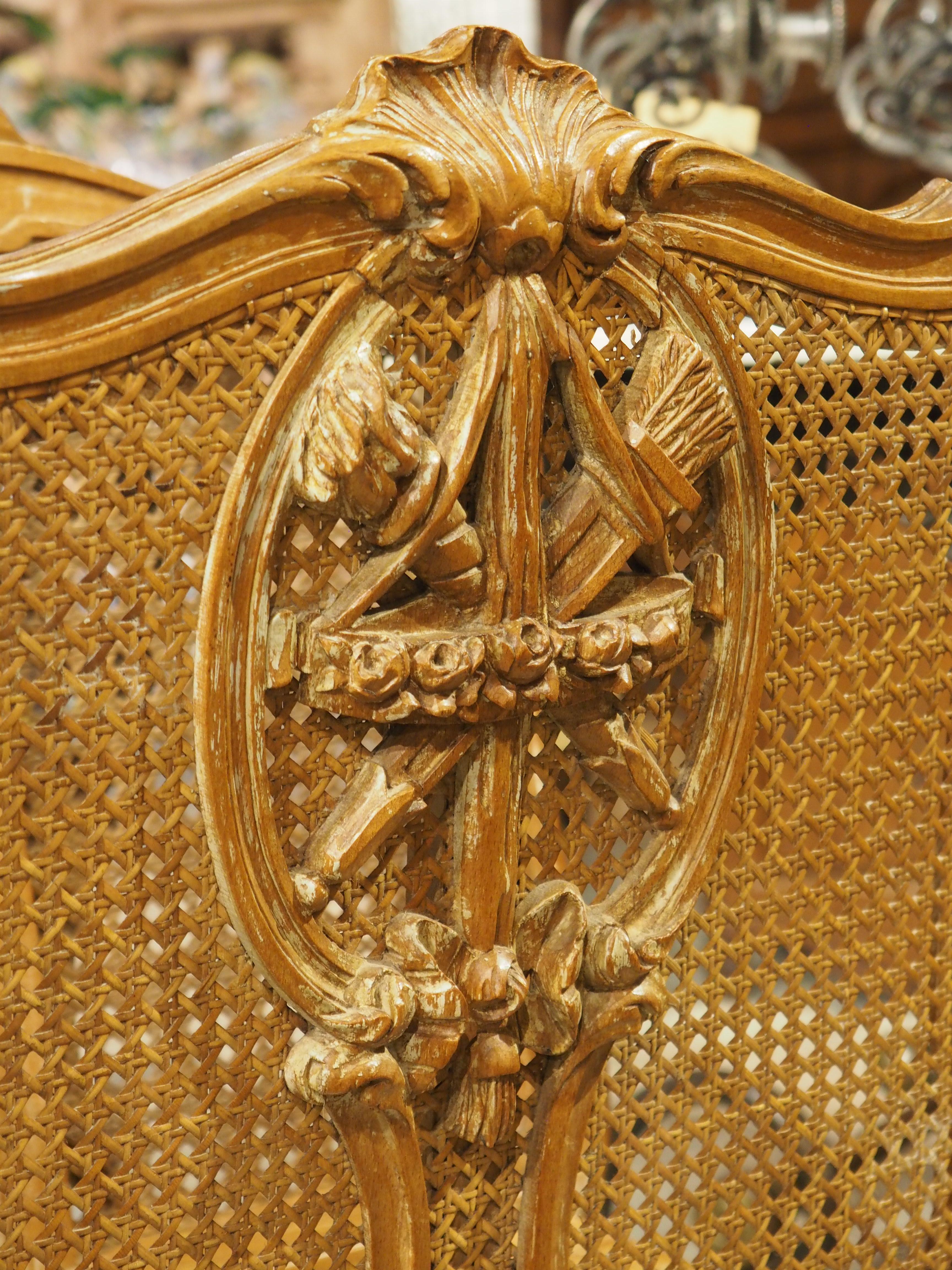 Vannerie Porte-feuille de partitions à cannes de style Louis XVI du début des années 1900 en vente