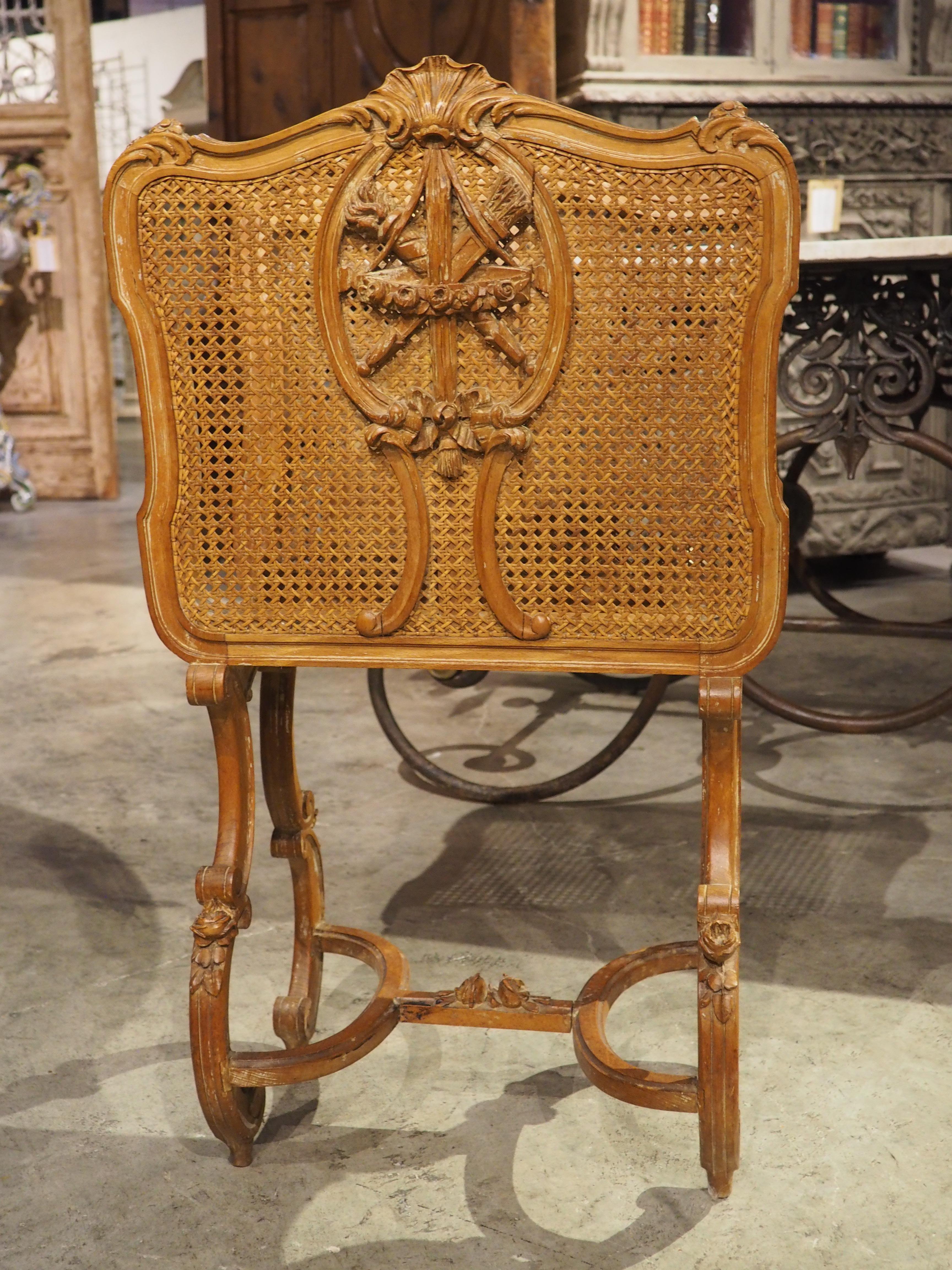 Bois Porte-feuille de partitions à cannes de style Louis XVI du début des années 1900 en vente