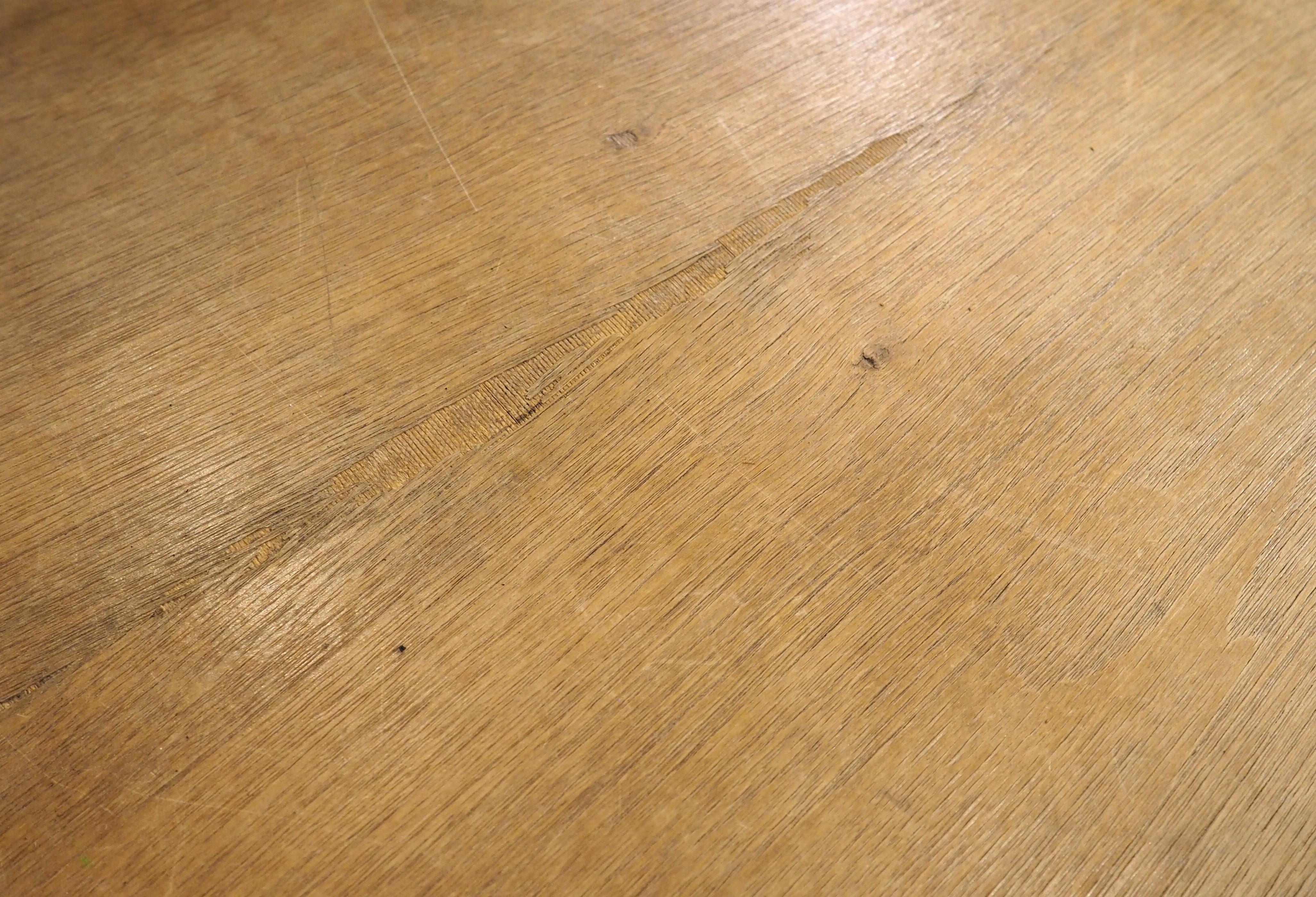 Early 1900’s French Dining Table with Shaped Trestle Supports and Cartouche Carv For Sale 5