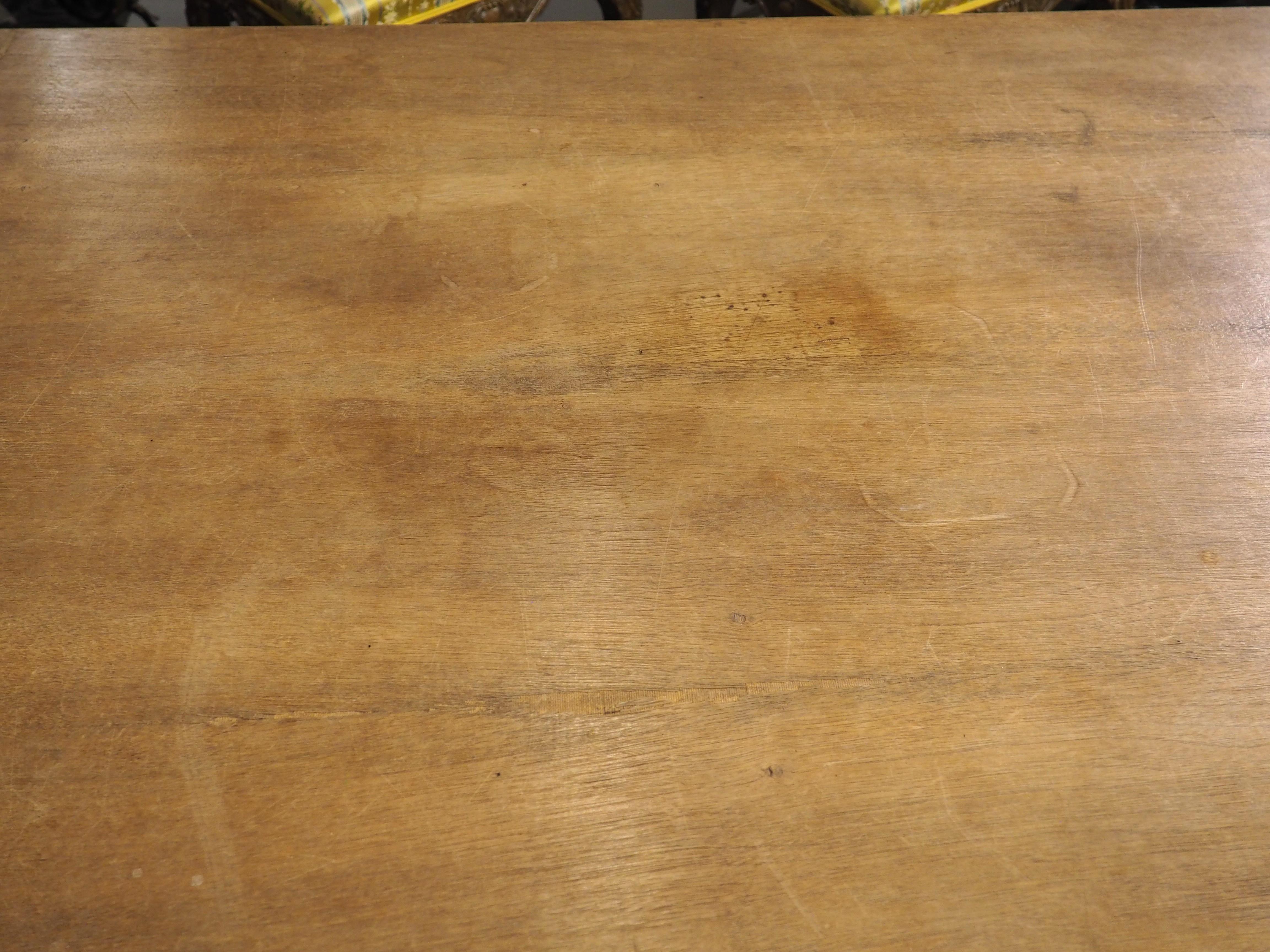 Early 1900’s French Dining Table with Shaped Trestle Supports and Cartouche Carv For Sale 2