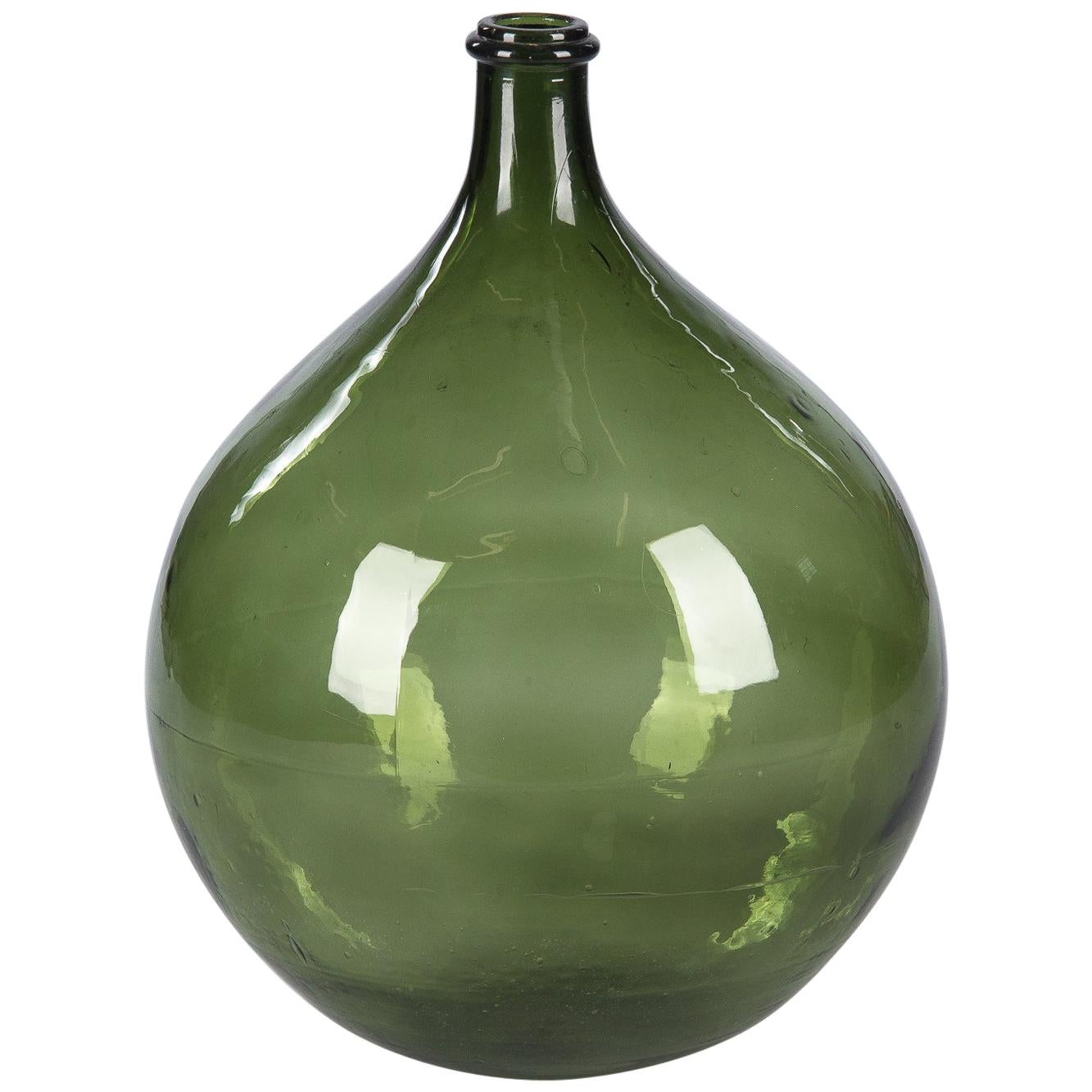 Early 1900s French Glass Bonbonne Bottle