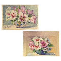 Early 1900
s French Impressionist Signed Flower Watercolours Marie Carreau Early 1900
s French Impressionist Signed Flower Watercolours Marie Carreau