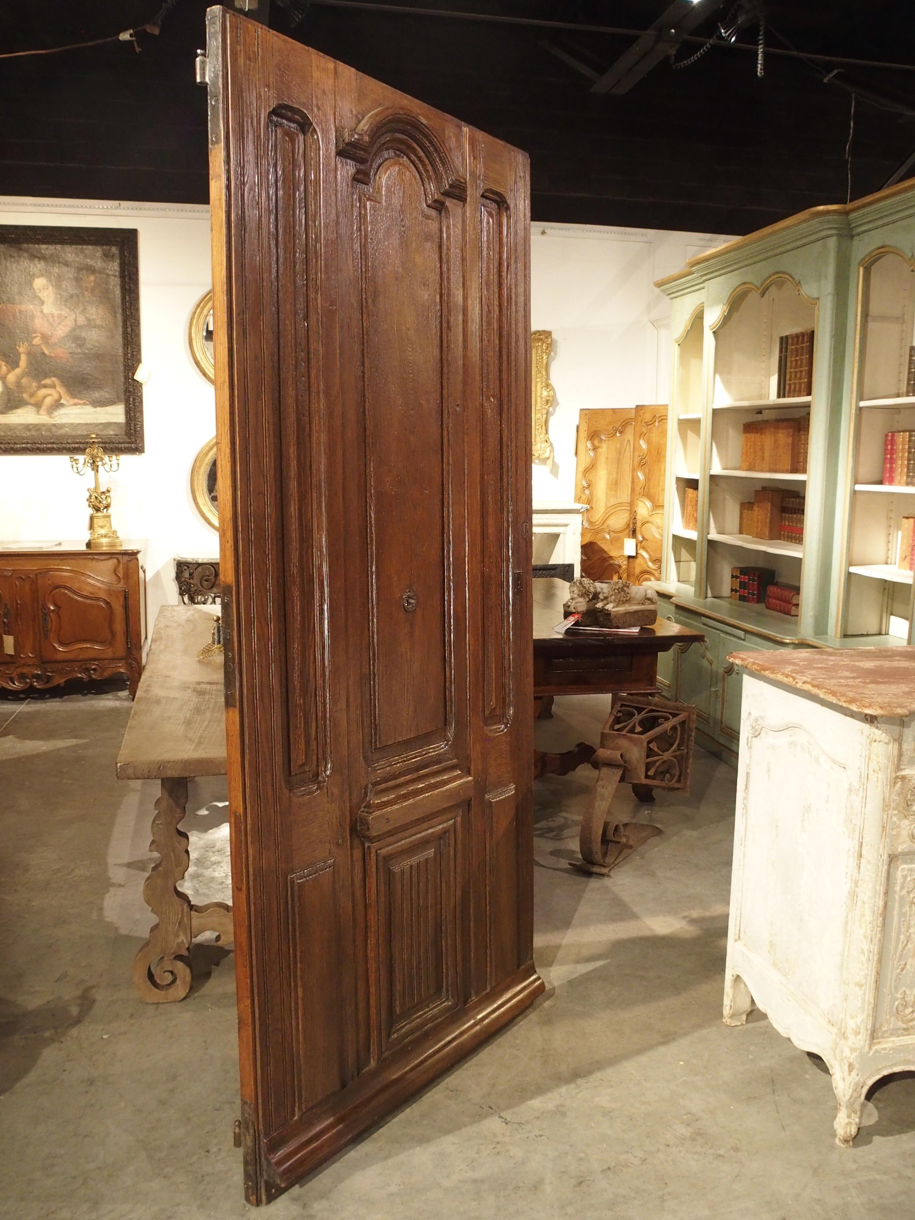 Early 1900s French Louis XIV Style Oak Entry Door 11