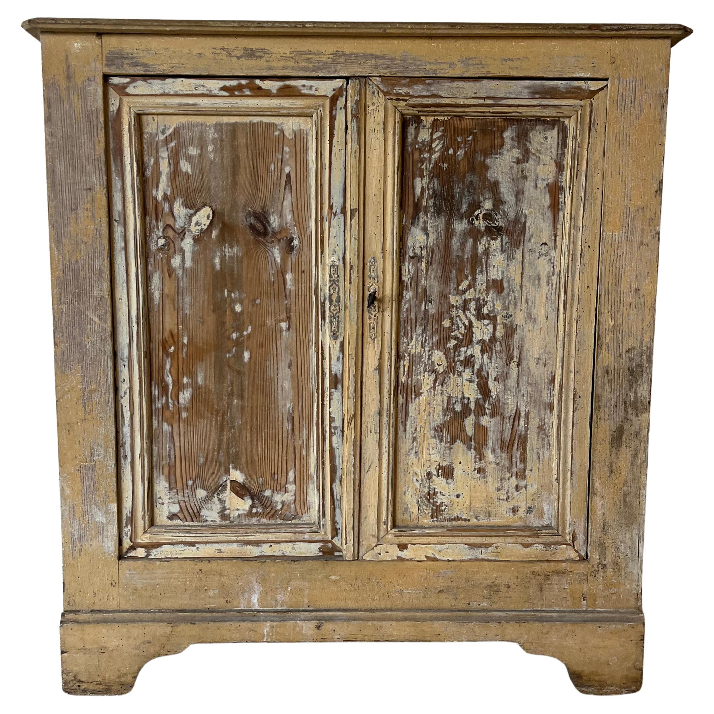 Early 1900's French Painted Cabinet
