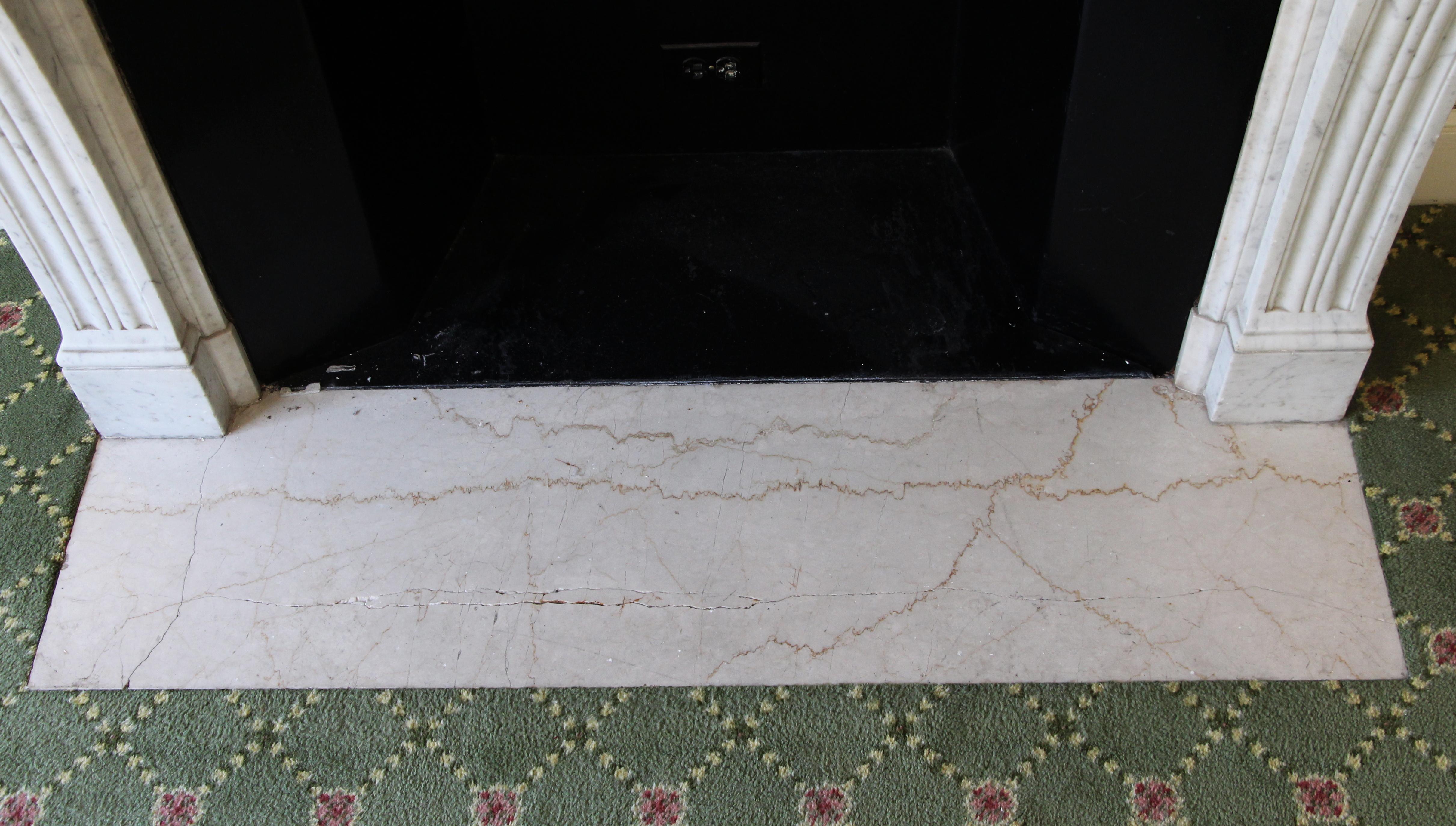 Early 1900s French Regency Carved Carrara Marble Mantel from Waldorf Astoria 7