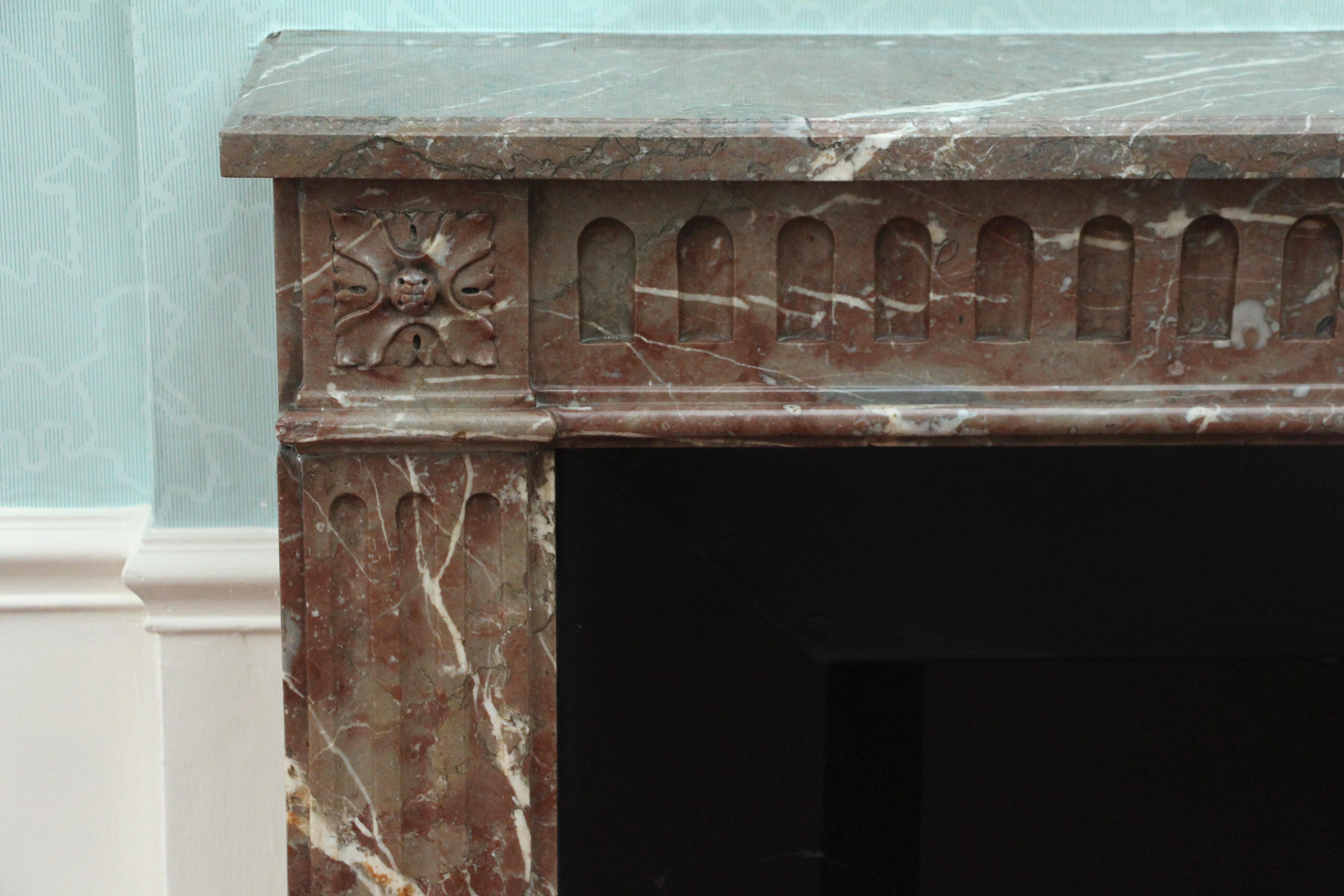 Early 1900s Carved Marble Mantel from the Waldorf Astoria French Regency Style 1