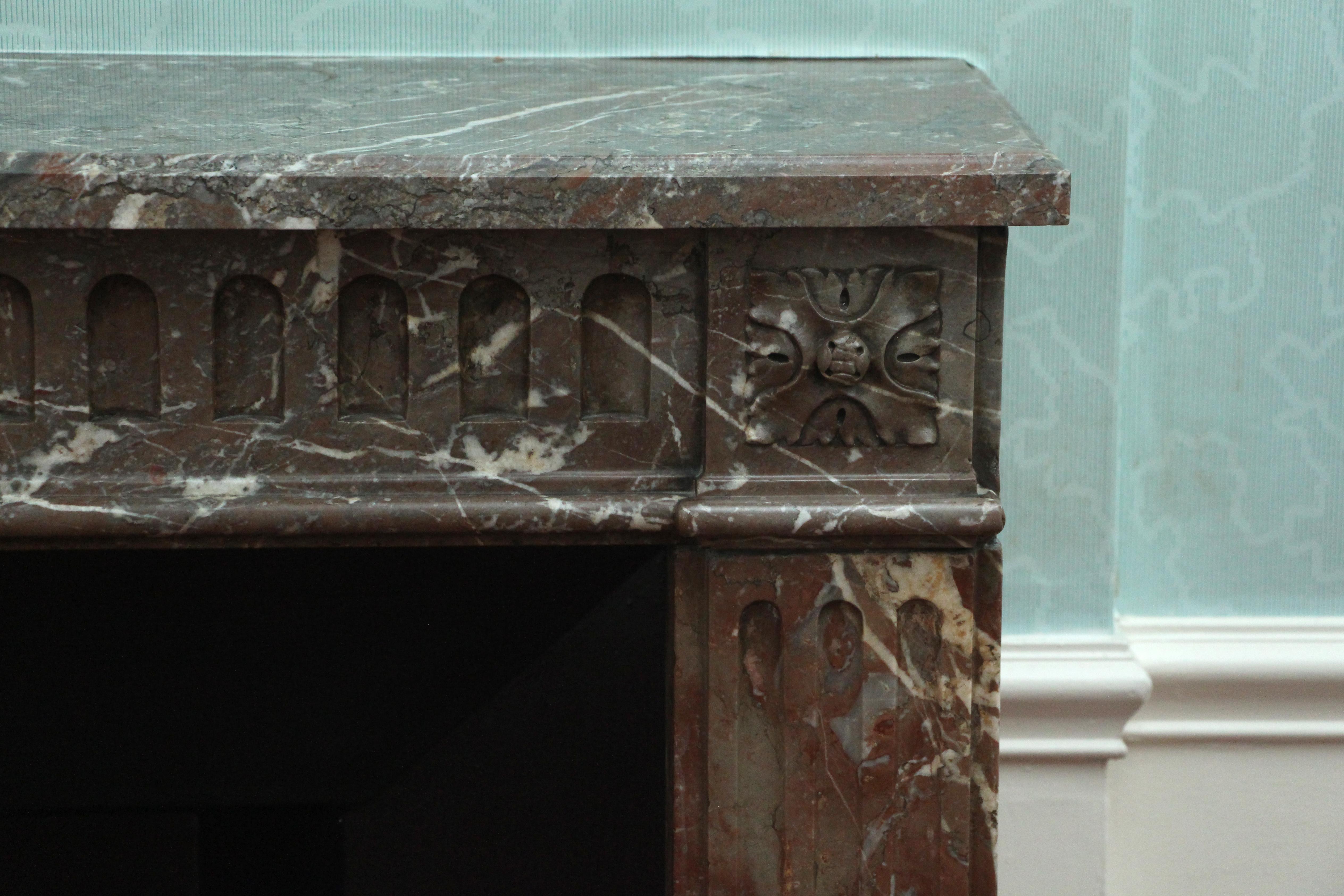 Early 1900s Carved Marble Mantel from the Waldorf Astoria French Regency Style 3