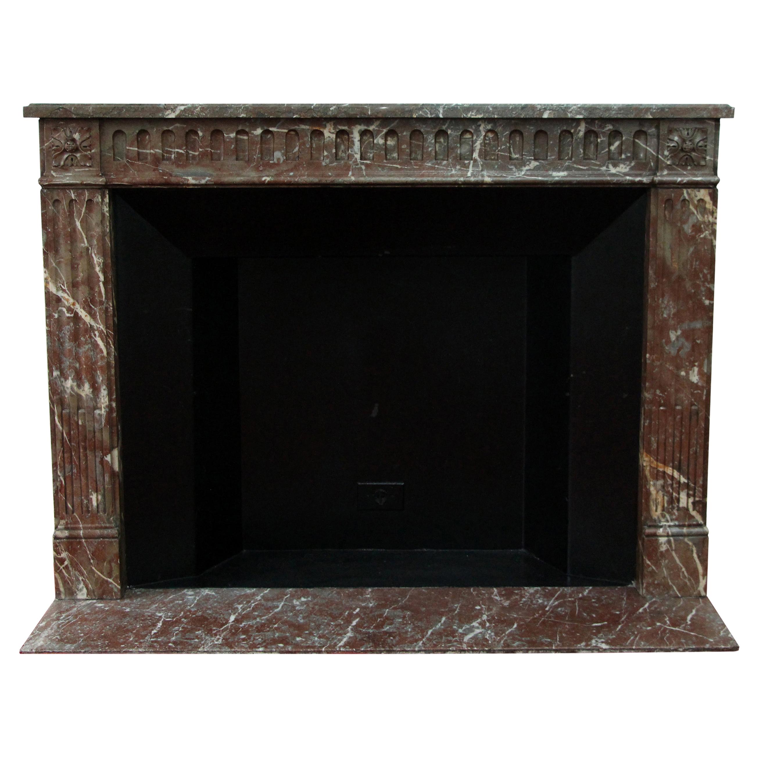 Early 1900s Carved Marble Mantel from the Waldorf Astoria French Regency Style
