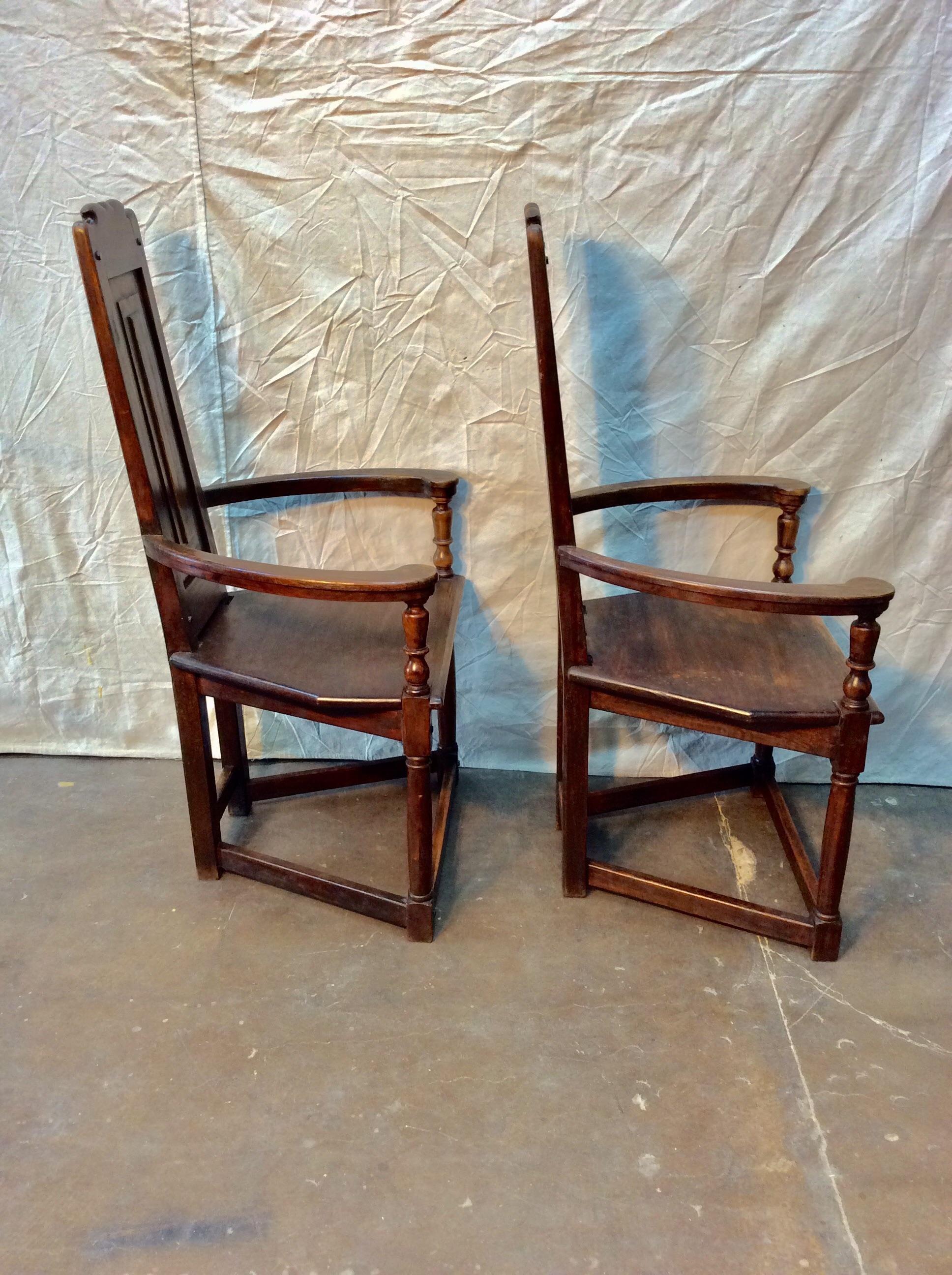 Early 1900s French Walnut Armchairs, a Pair For Sale 5