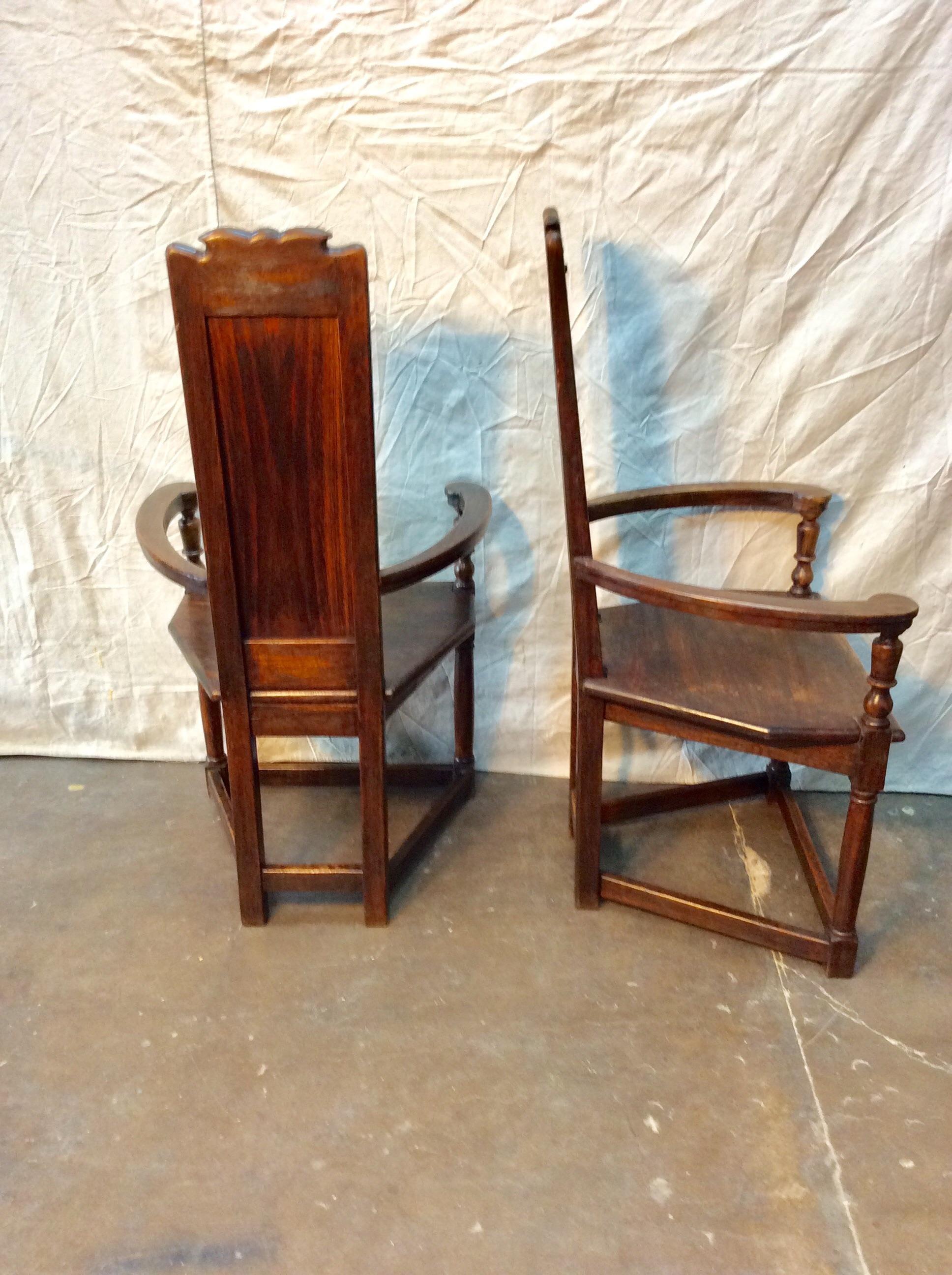Early 1900s French Walnut Armchairs, a Pair For Sale 6