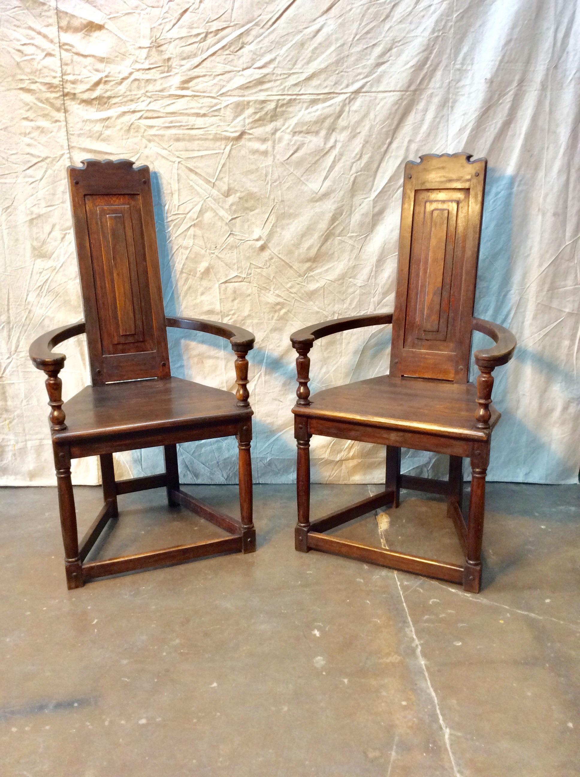 Early 1900s French Walnut Armchairs, a Pair For Sale 8
