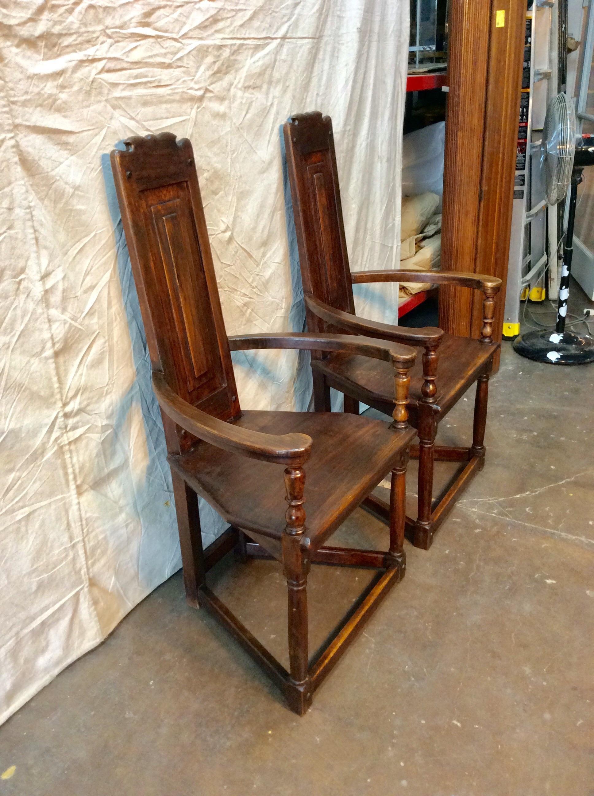 Hand-Crafted Early 1900s French Walnut Armchairs, a Pair For Sale