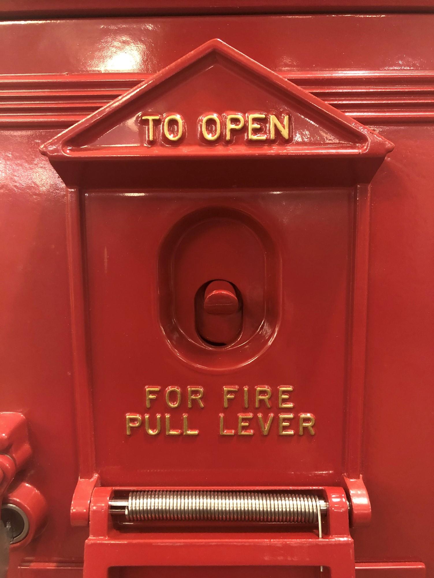 20th Century Gamewell Co. Red Fire Alarm Call Box Telephone Pedestal Restored
