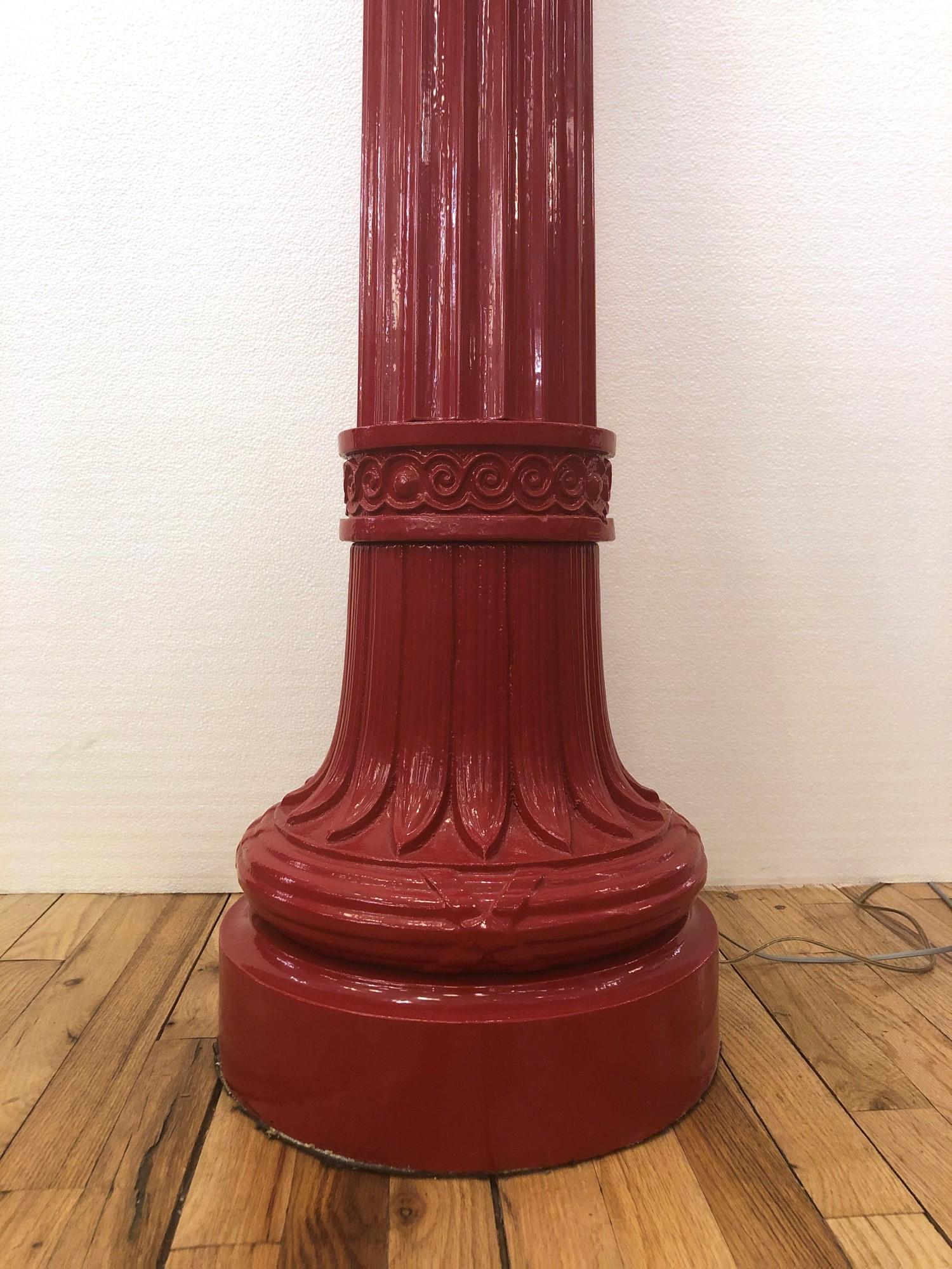 Gamewell Co. Red Fire Alarm Call Box Telephone Pedestal Restored 4