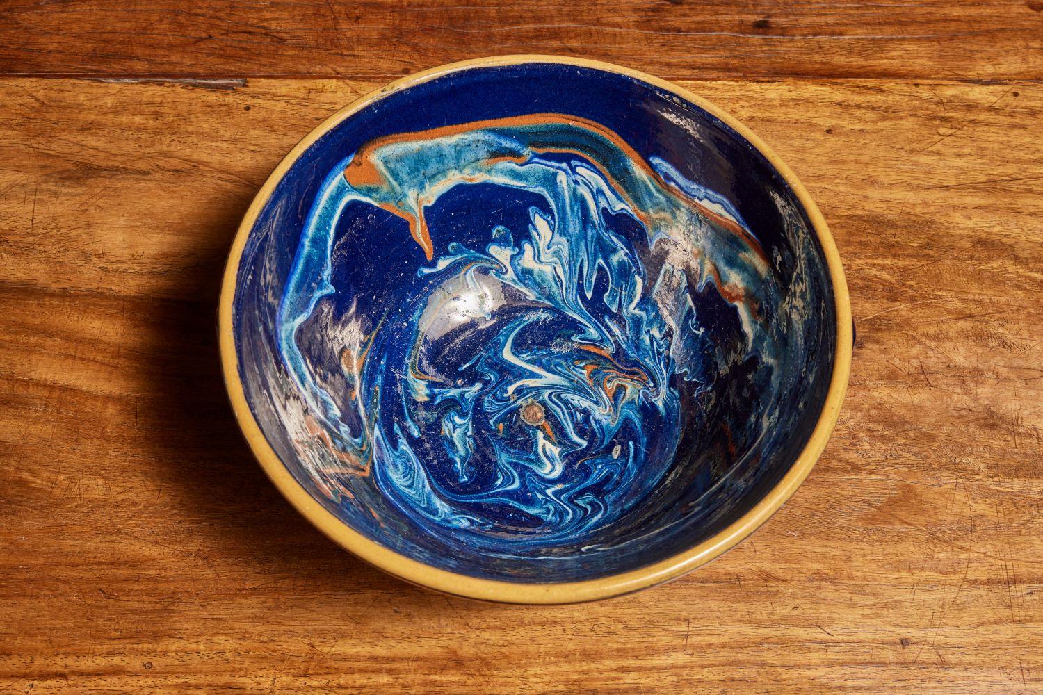 Early 1900’s Glazed Danish Farmhouse Bowl For Sale 1