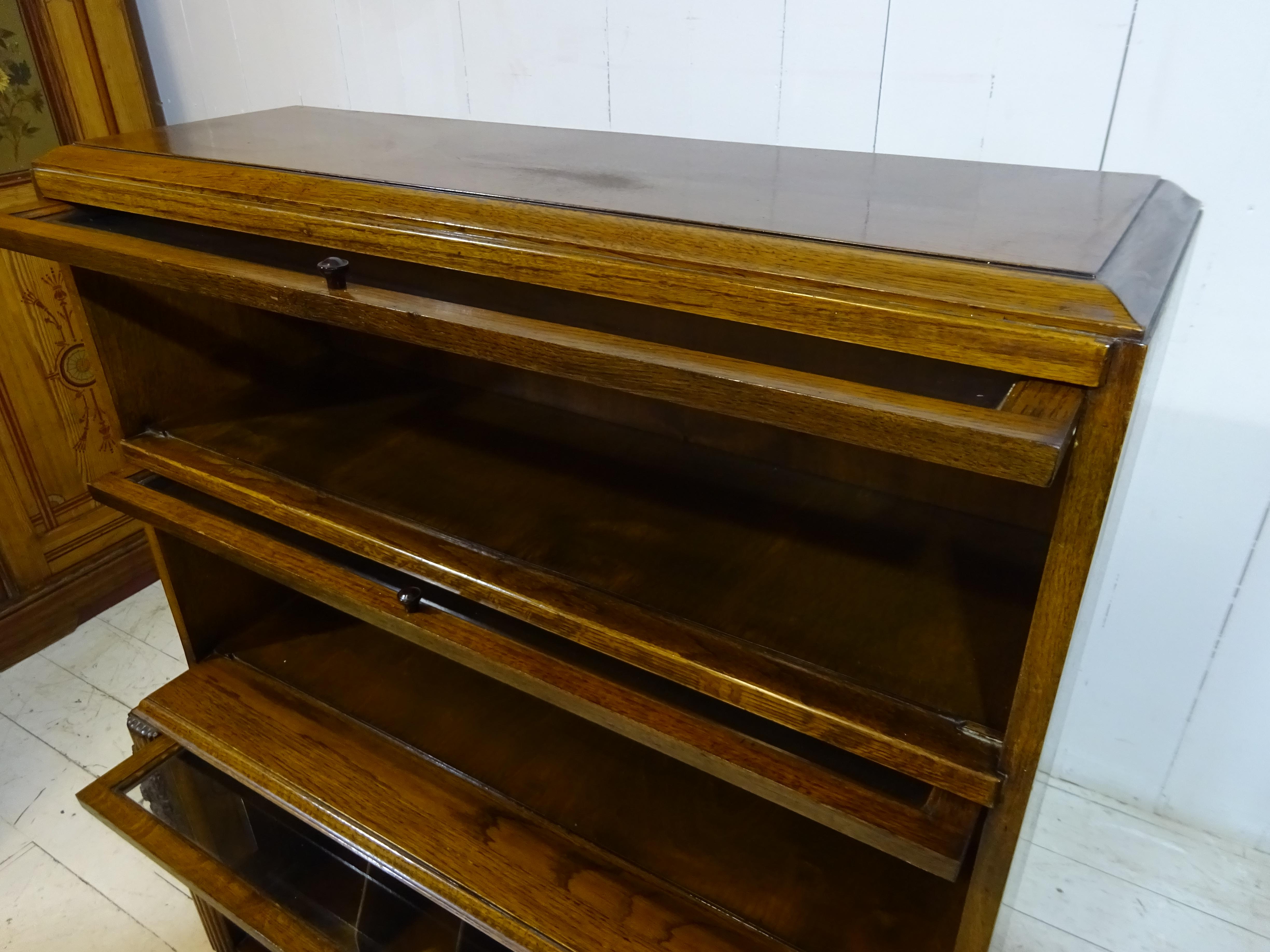 Glass Early 1900s Globe Wernicke Barristers Bookcase