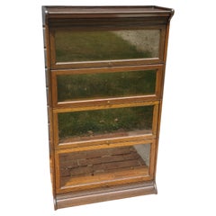 Early 1900s Globe Wernicke Four Tier Glazed Sectional Barrister's Bookcase