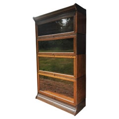 Early 1900s Globe Wernicke Four Tier Glazed Sectional Barrister
s Bookcase