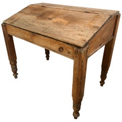 Early 1900s Hardwood Mexican School Desk