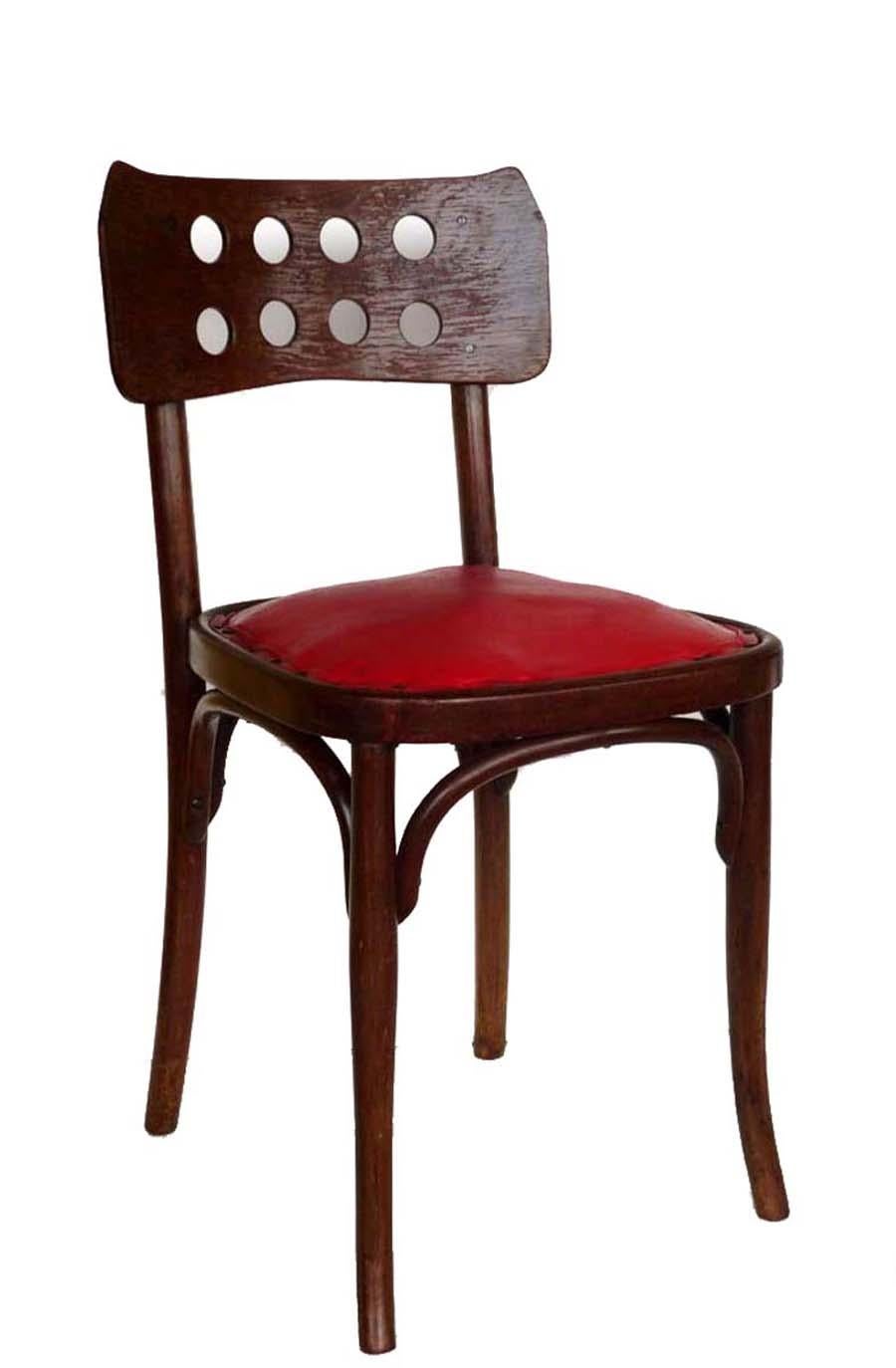 Austrian Early 1900s Jacob & Josef Kohn Secessionist Art Nouveau Chairs Set of 4