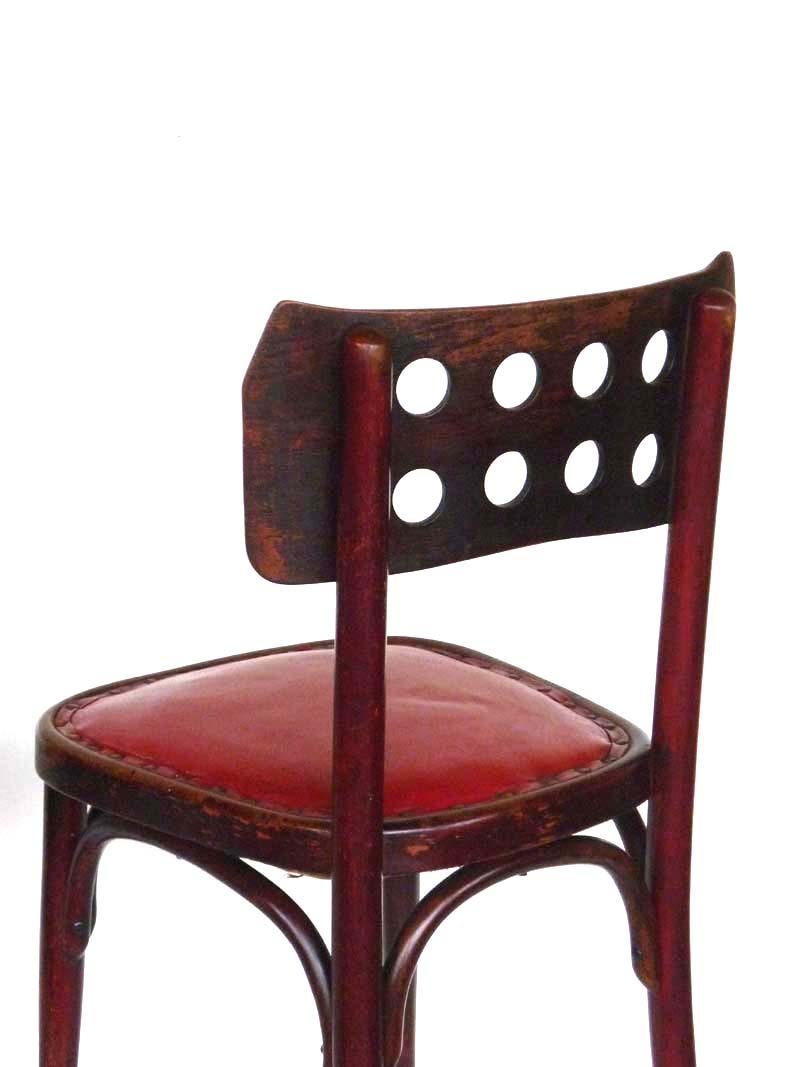 Wood Early 1900s Jacob & Josef Kohn Secessionist Art Nouveau Chairs Set of 4