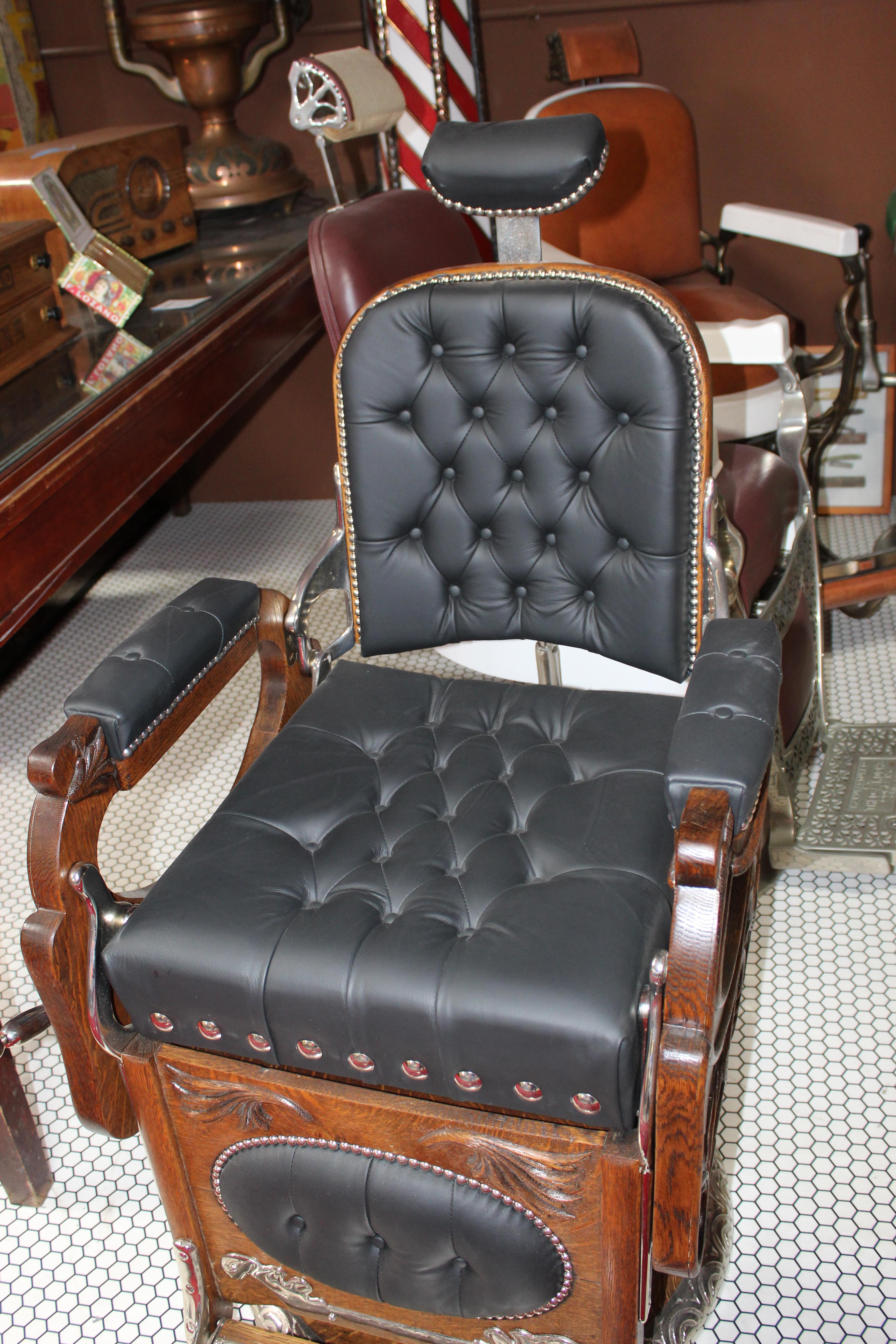 Early 1900s Koken Oak Barber Chair For Sale 2