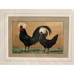 Early 1900s Kramer Poultry Chromolithograph, Framed