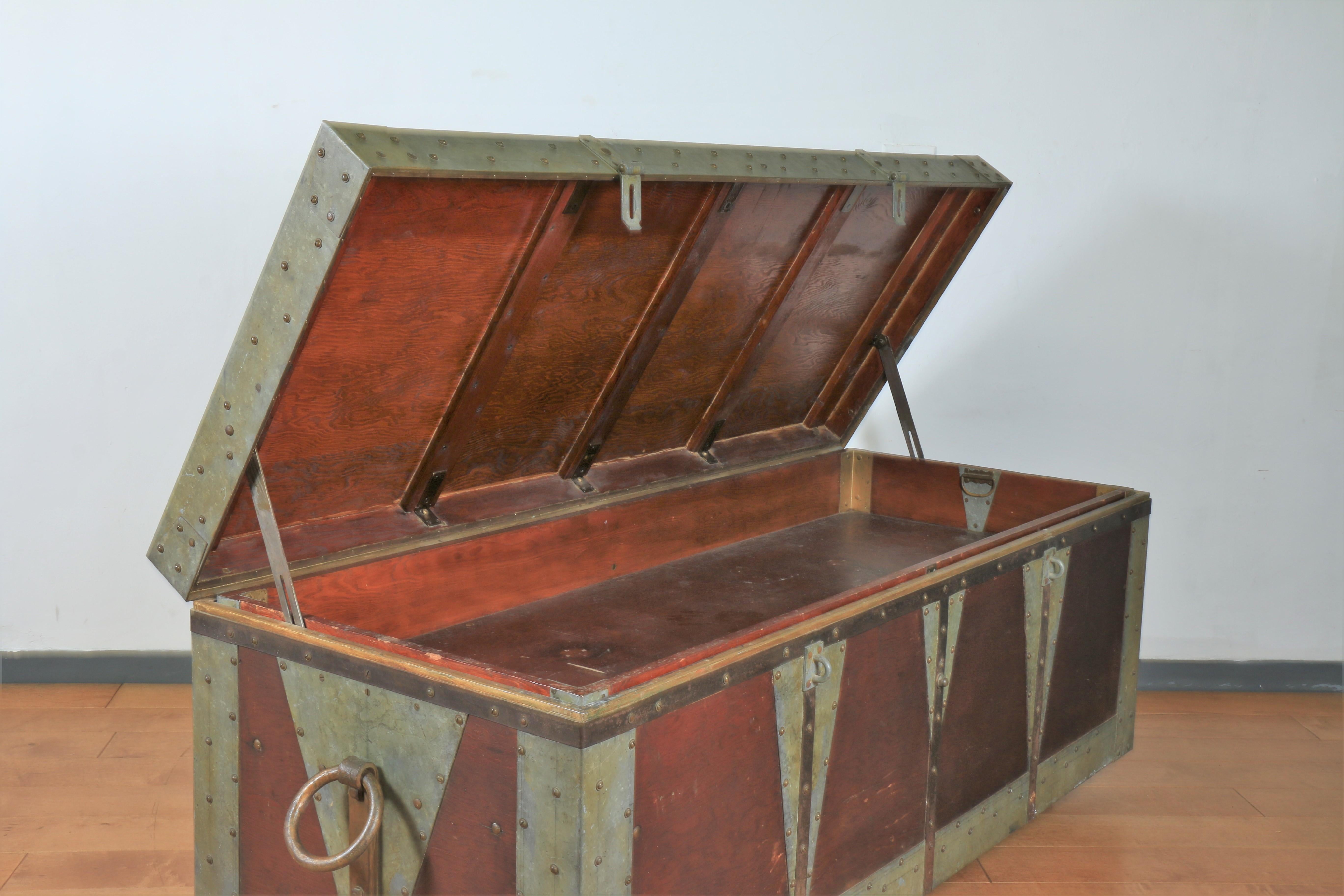 American Early 1900's Large Industrial Chest For Sale