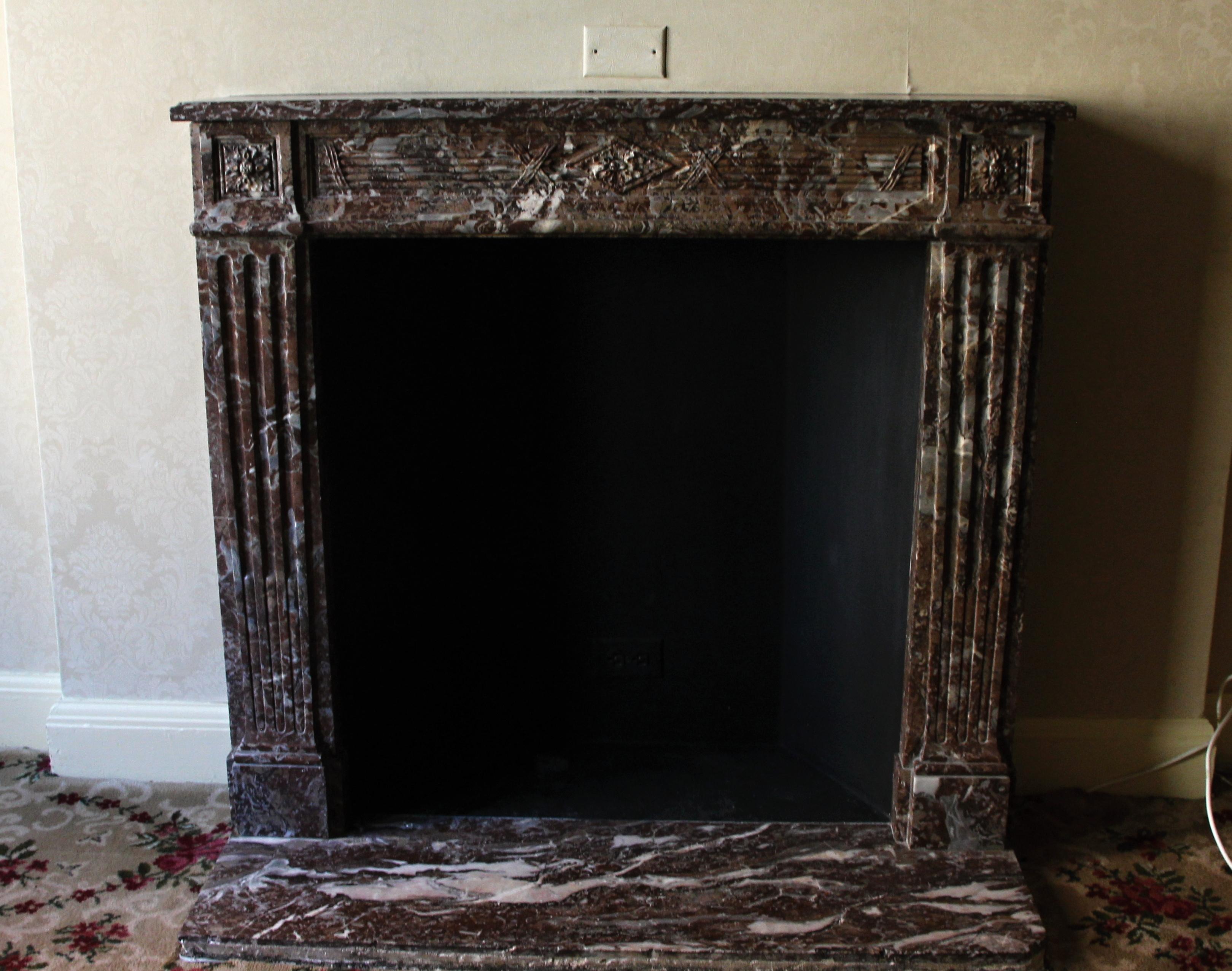 French Regency Carved Marble Mantel Waldorf Astoria Hotel For Sale 9