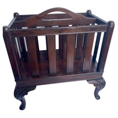 Early 1900's Mahogany Regency Style Magazine Rack