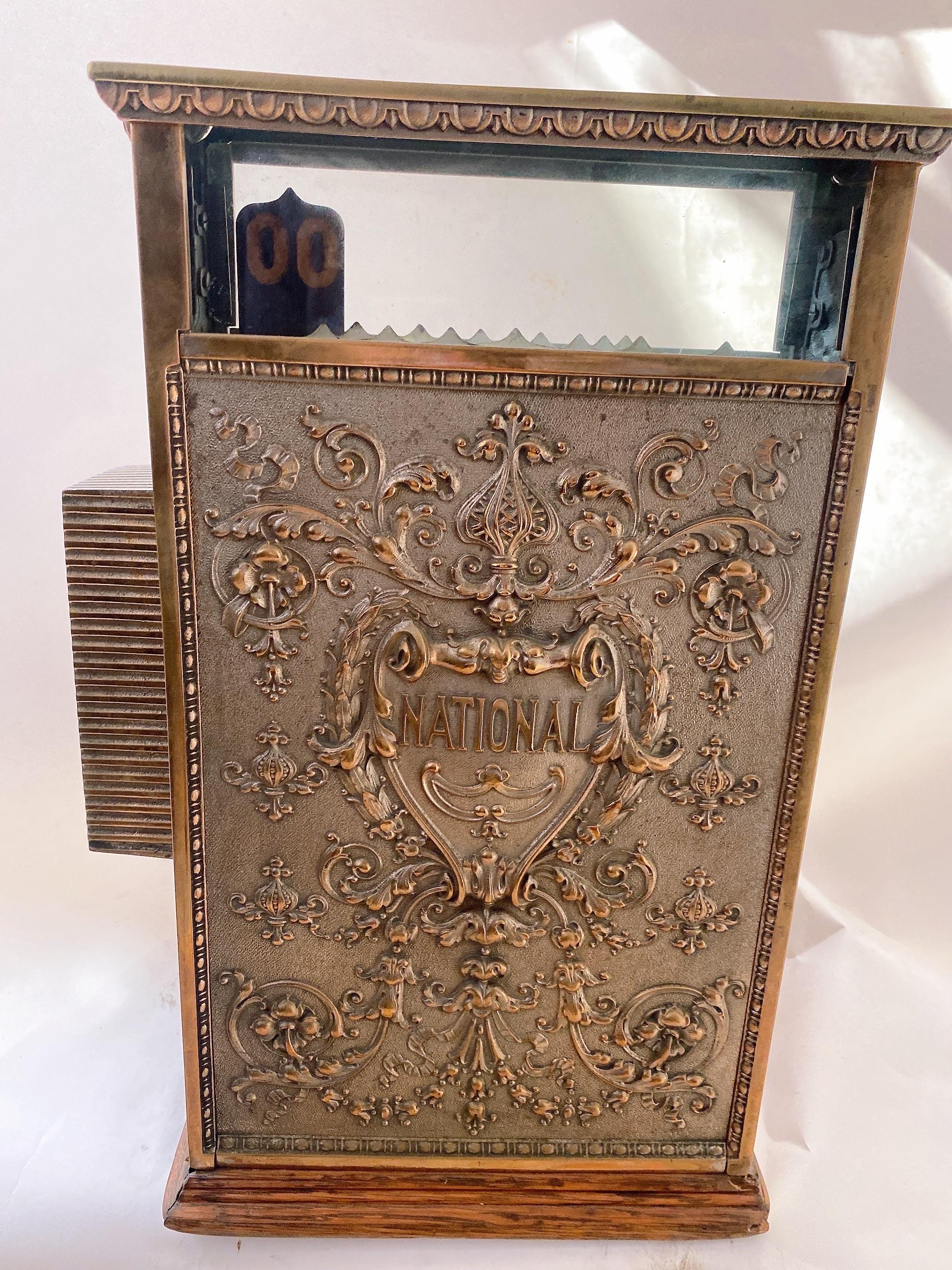 Early 1900s National Brass Cash Register 4