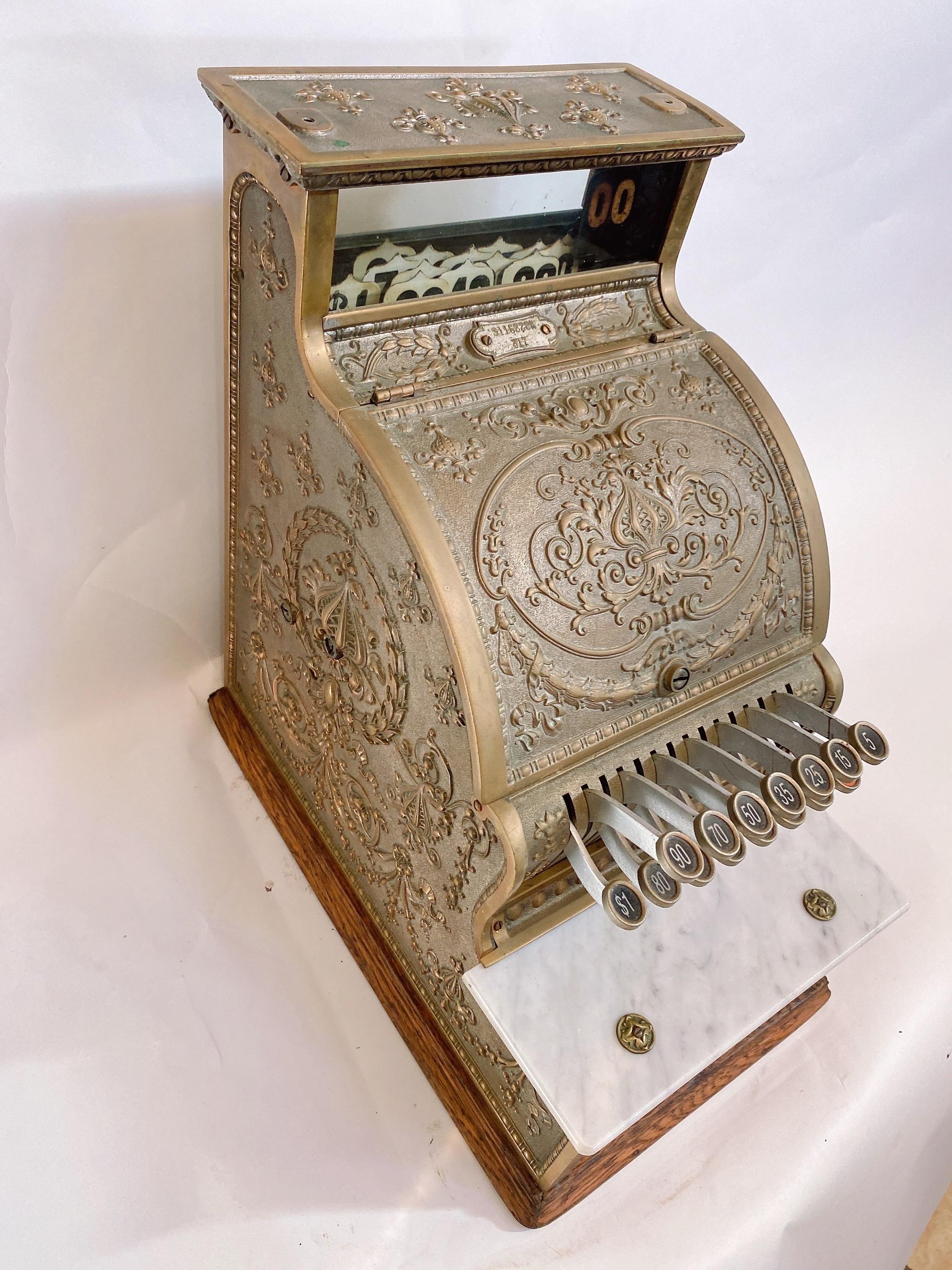 American Early 1900s National Brass Cash Register