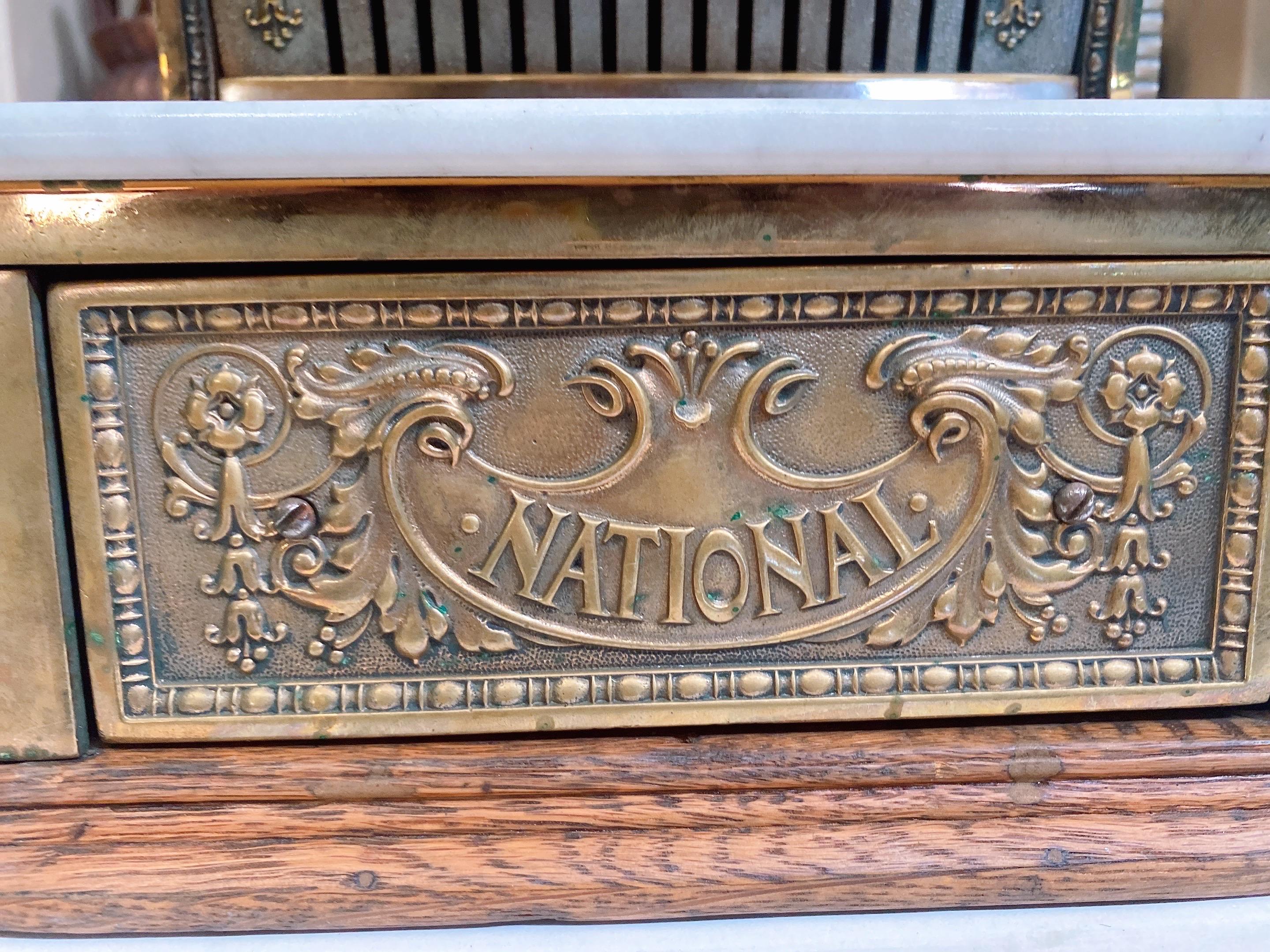 Early 1900s National Brass Cash Register 2