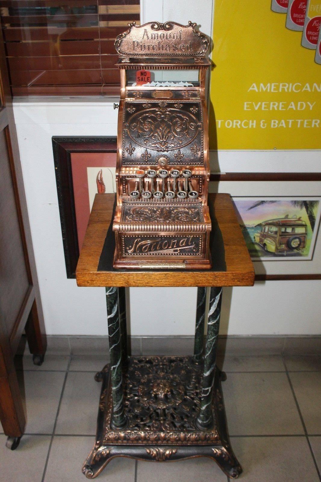 In the early 1900s, elaborate brass registers were made. Cash registers became staples in most retail stores, and to provide stronger security measures, cash registers were made with elaborate cast-metal cases from 1888-1915. About World War I, the