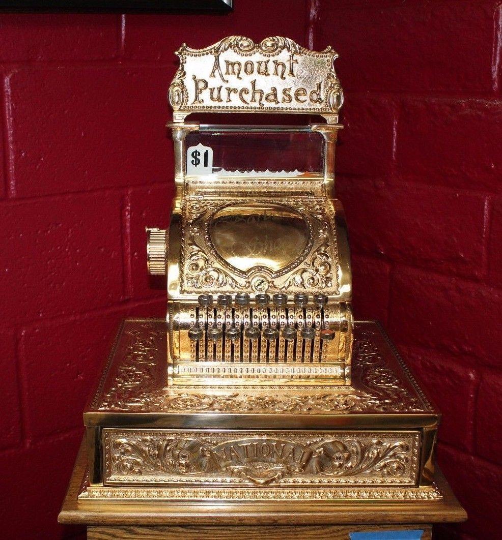 Early 1900s National Cash Register Model 52 with Clock For Sale 2