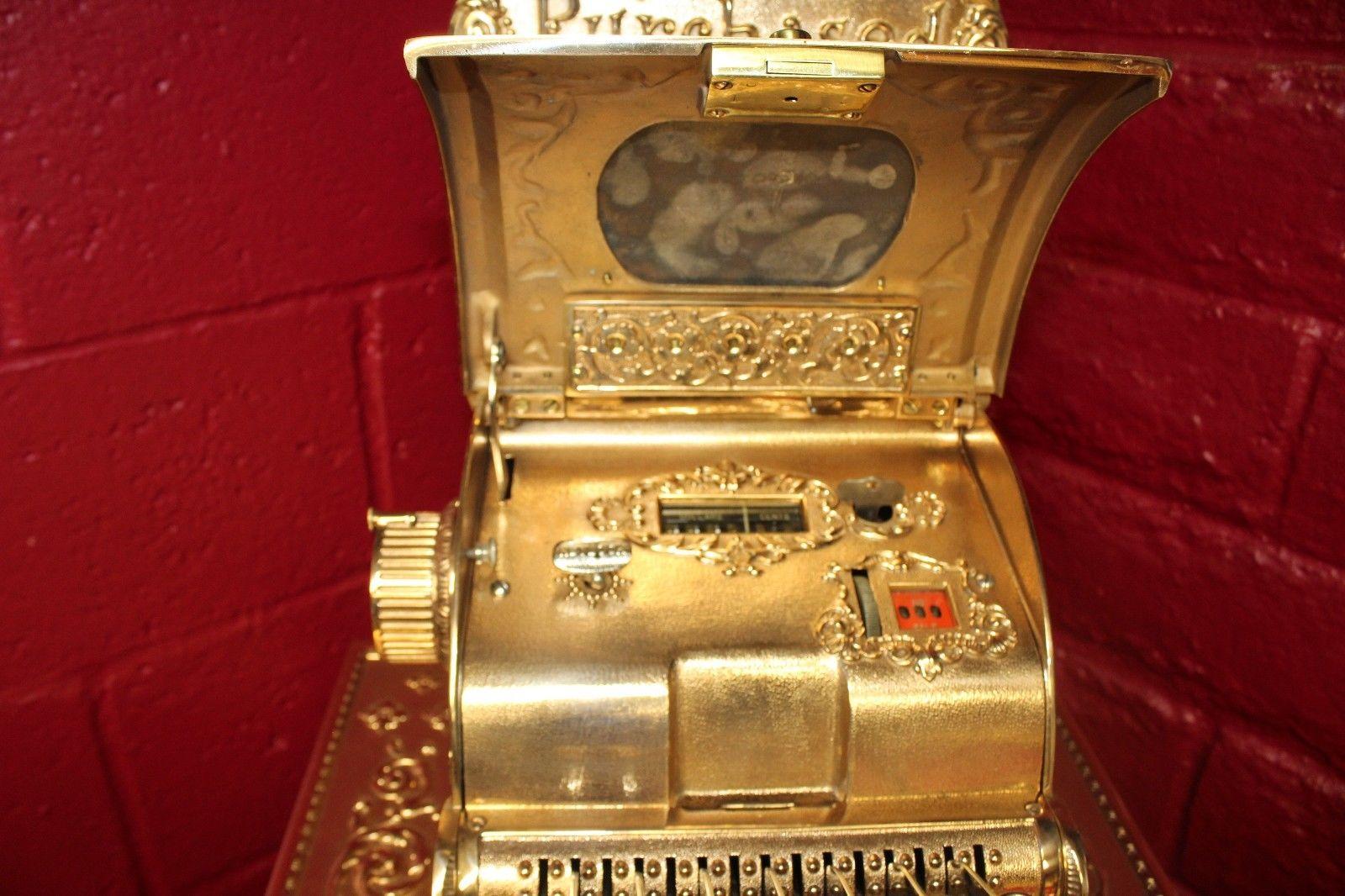 Renaissance Early 1900s National Cash Register Model 52 with Clock For Sale