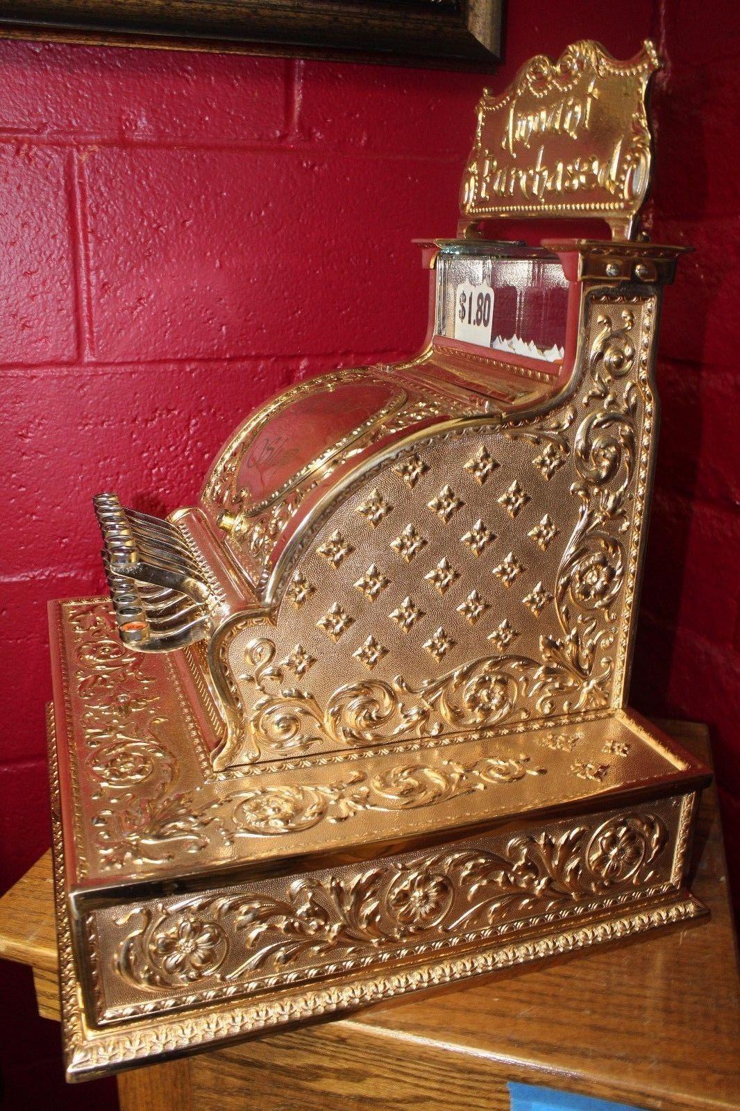 Early 20th Century Early 1900s National Cash Register Model 52 with Clock For Sale
