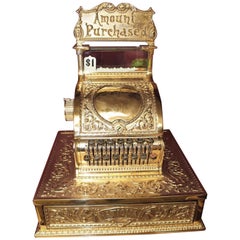 Early 1900s National Cash Register Model 52 with Clock