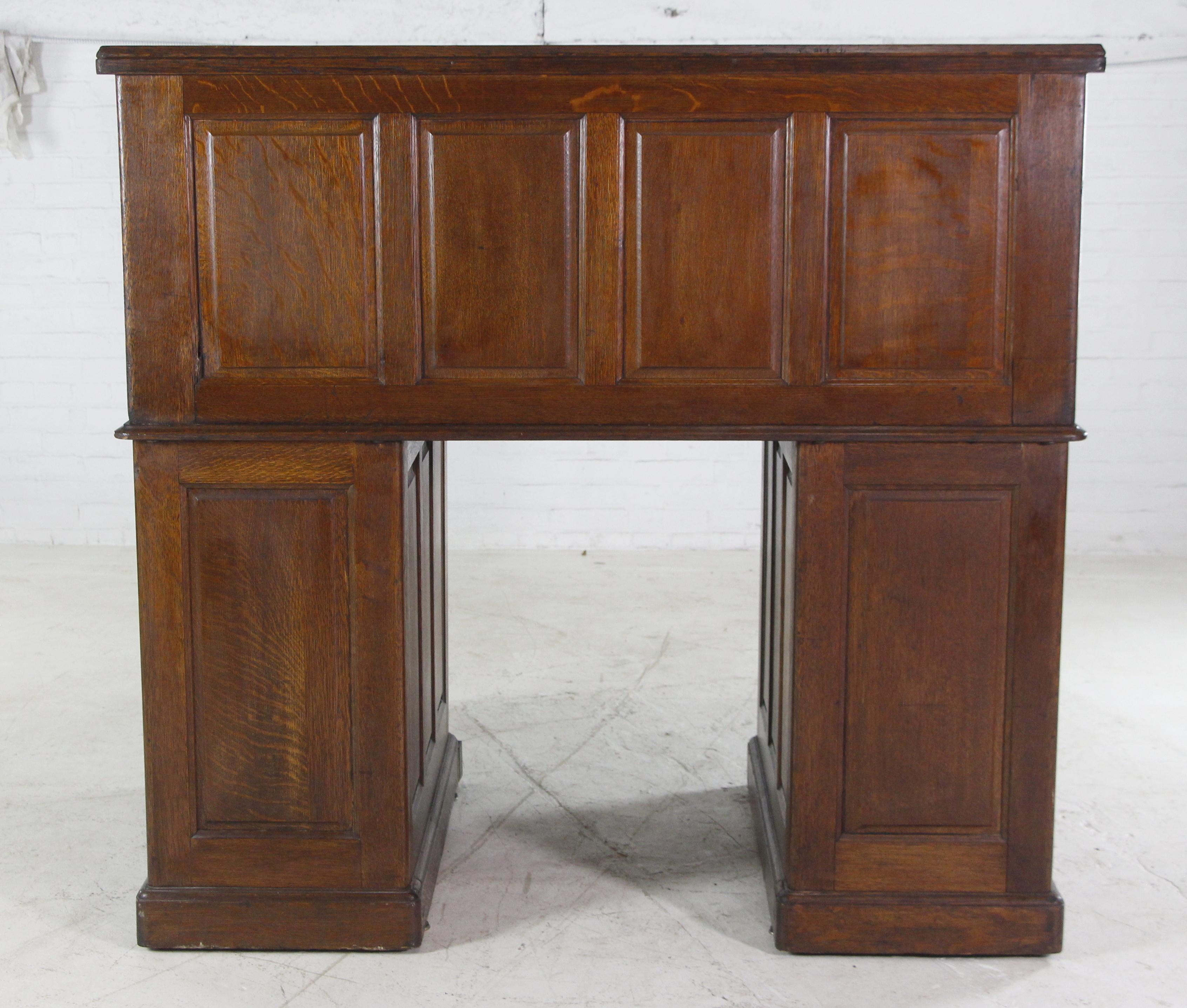 Early 1900s Oak Roll Top Desk Tambour Front Desk Quigley Co 3