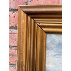 Early 1900's Oil Painting From Denmark, "Small Thatched Farmhouse"