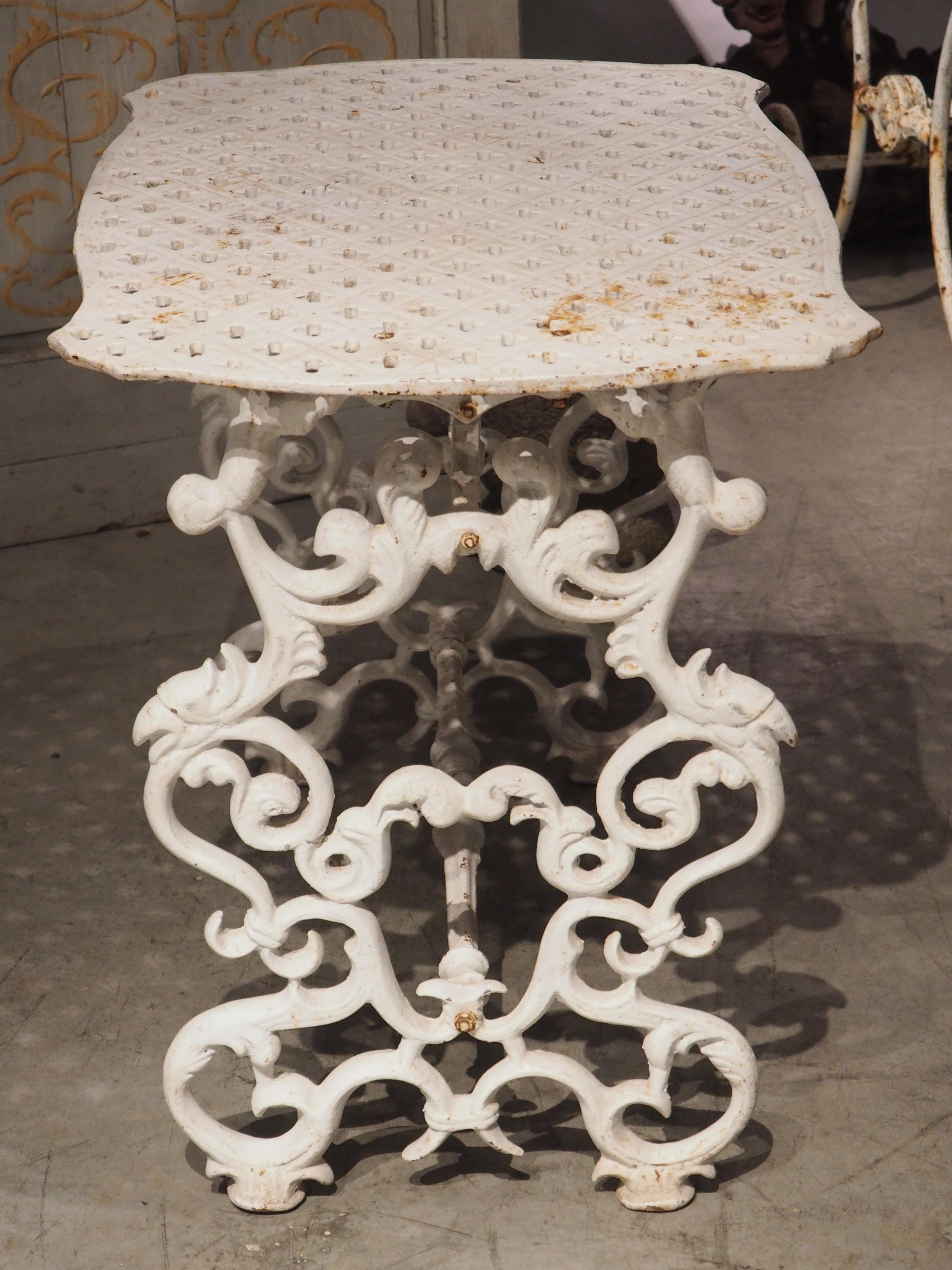 Early 1900's Painted Cast Iron Table from France 7